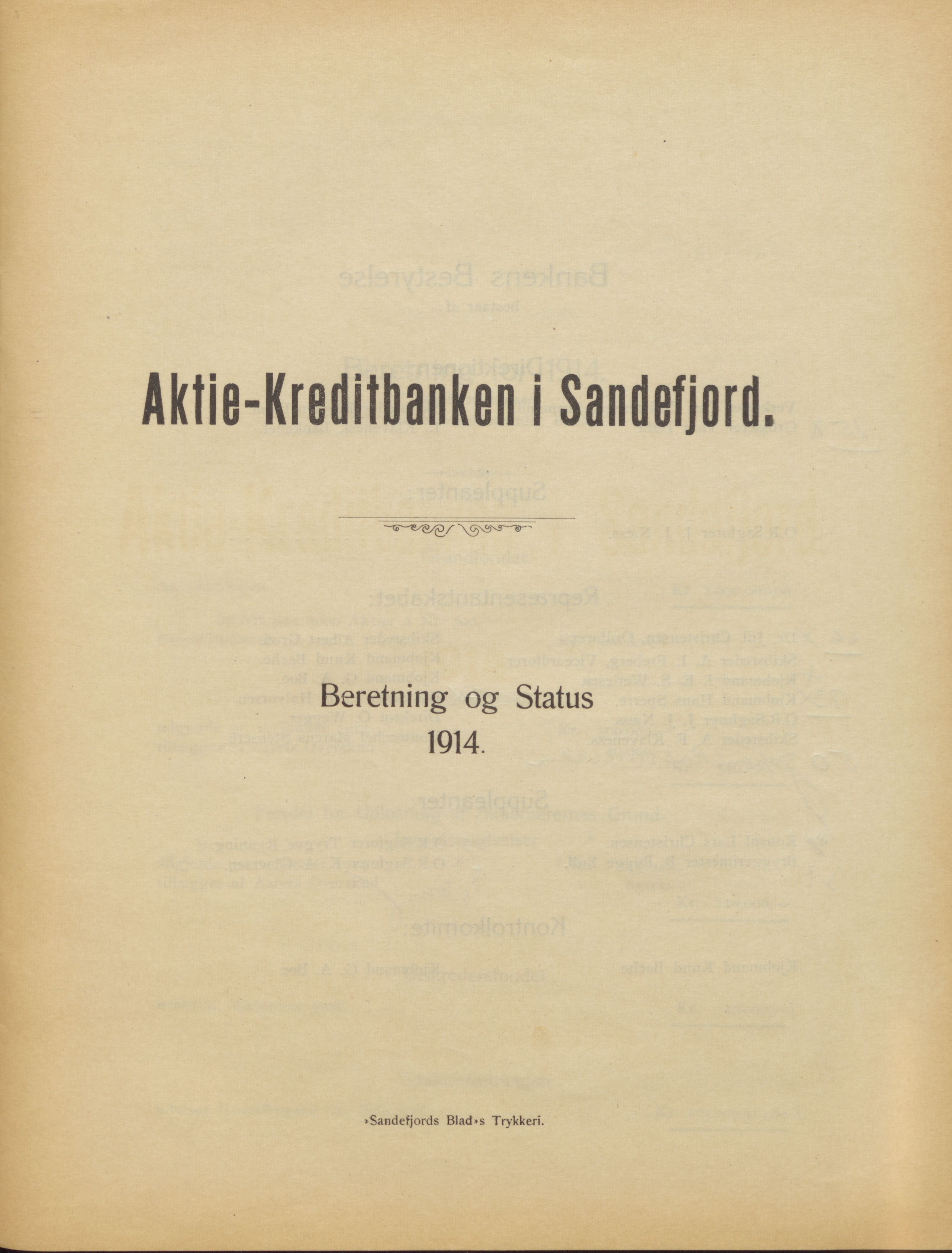 Privatbanken i Sandefjord AS, VEMU/ARS-A-1256/X/L0001: Årsberetninger, 1912-1929, p. 17