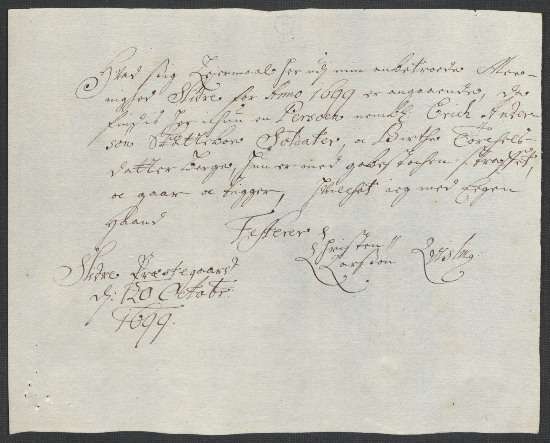 Rentekammeret inntil 1814, Reviderte regnskaper, Fogderegnskap, AV/RA-EA-4092/R18/L1297: Fogderegnskap Hadeland, Toten og Valdres, 1699, p. 320