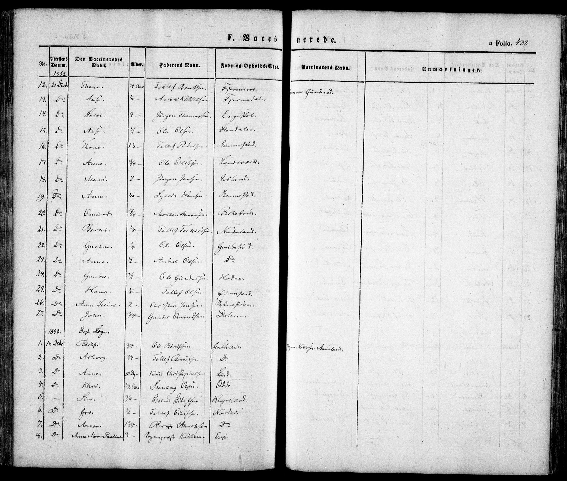 Evje sokneprestkontor, SAK/1111-0008/F/Fa/Faa/L0005: Parish register (official) no. A 5, 1843-1865, p. 488