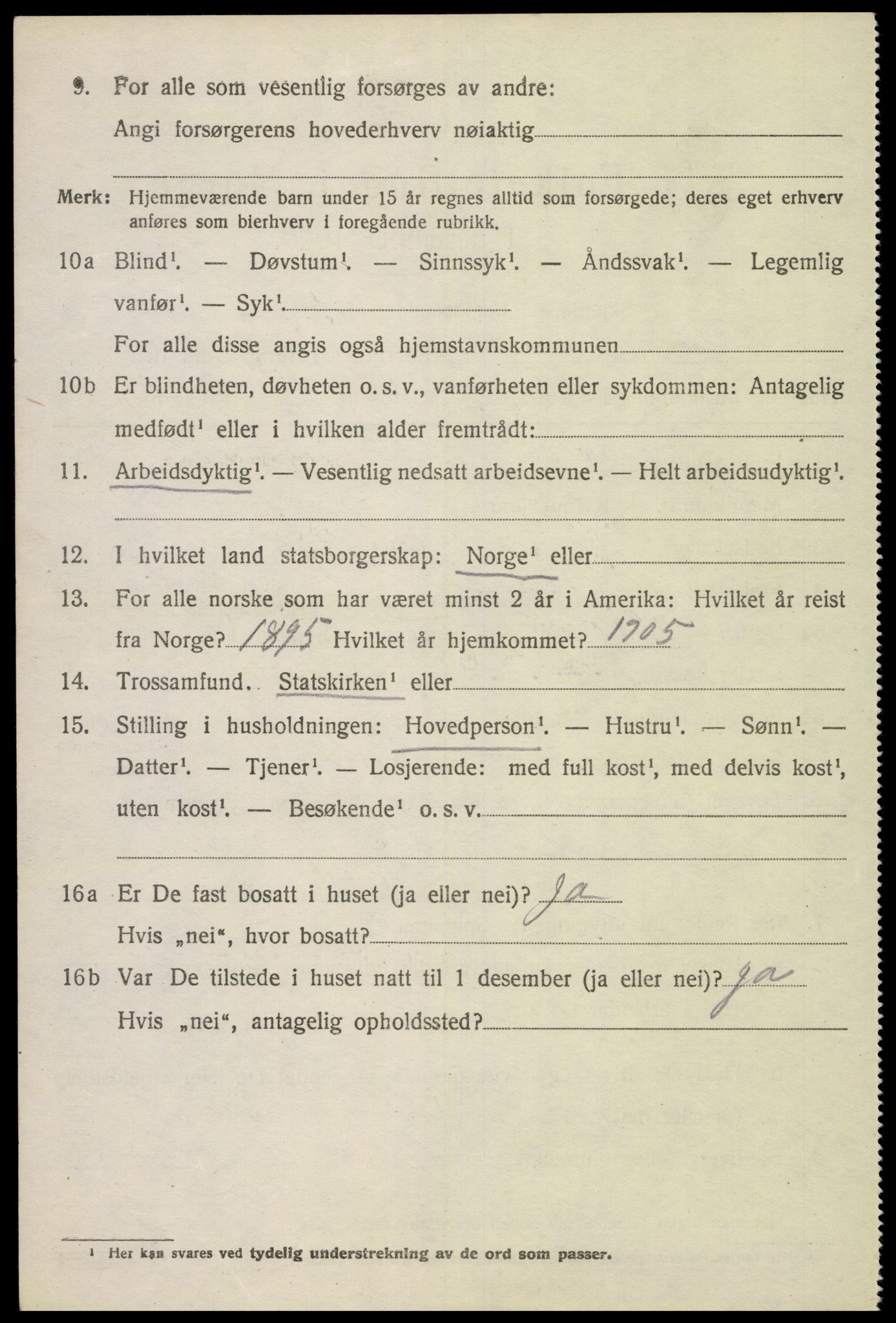 SAK, 1920 census for Herad, 1920, p. 427