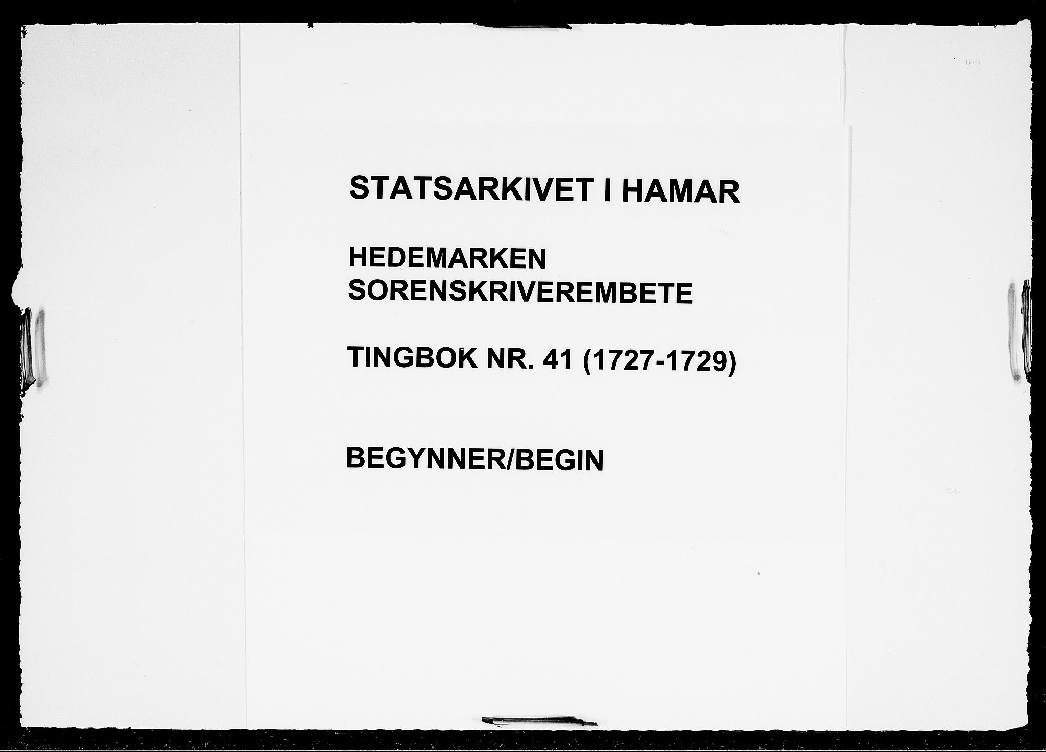 Hedemarken sorenskriveri, AV/SAH-TING-034/G/Gb/L0041: Tingbok, 1727-1729