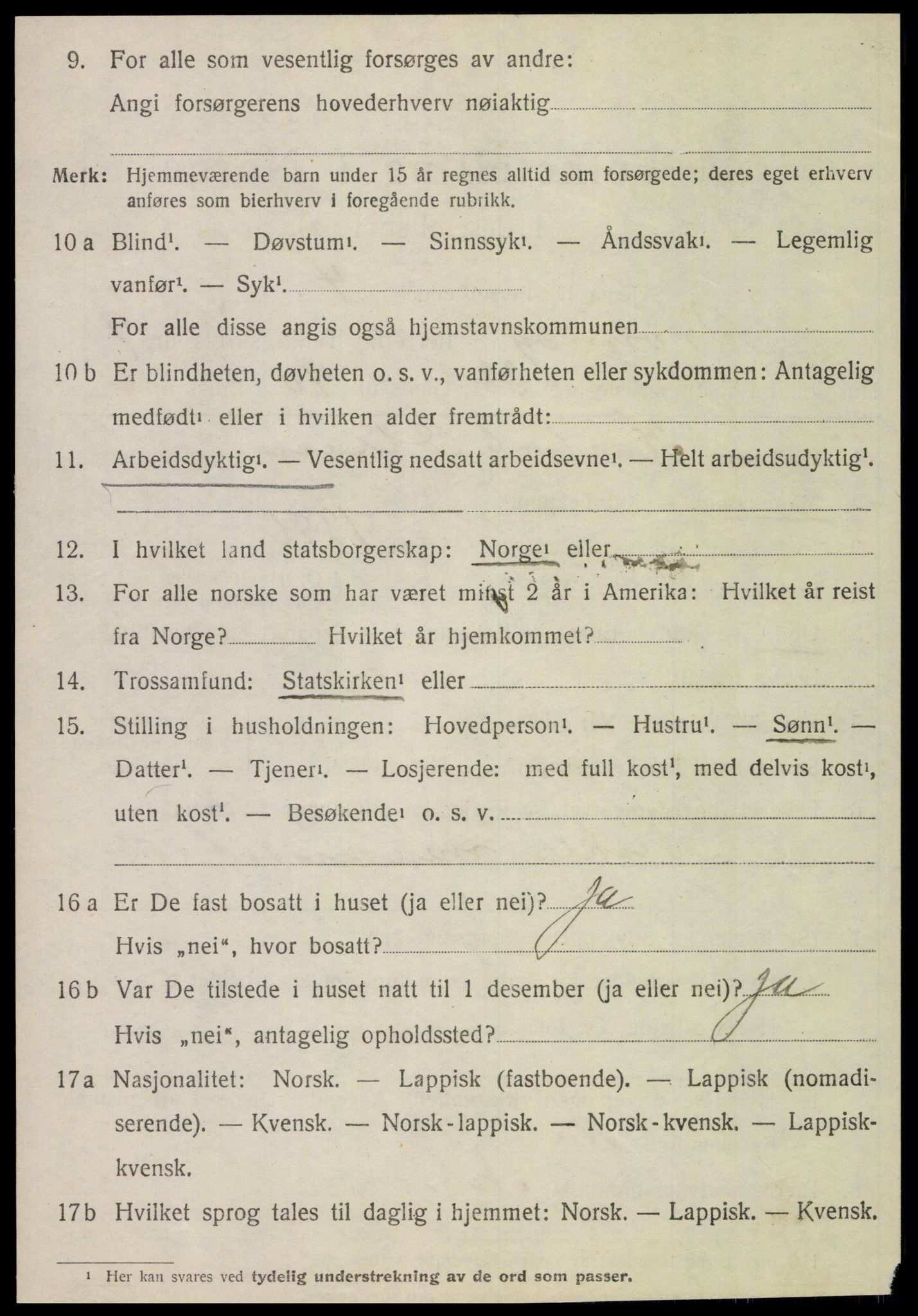 SAT, 1920 census for Brønnøy, 1920, p. 7579