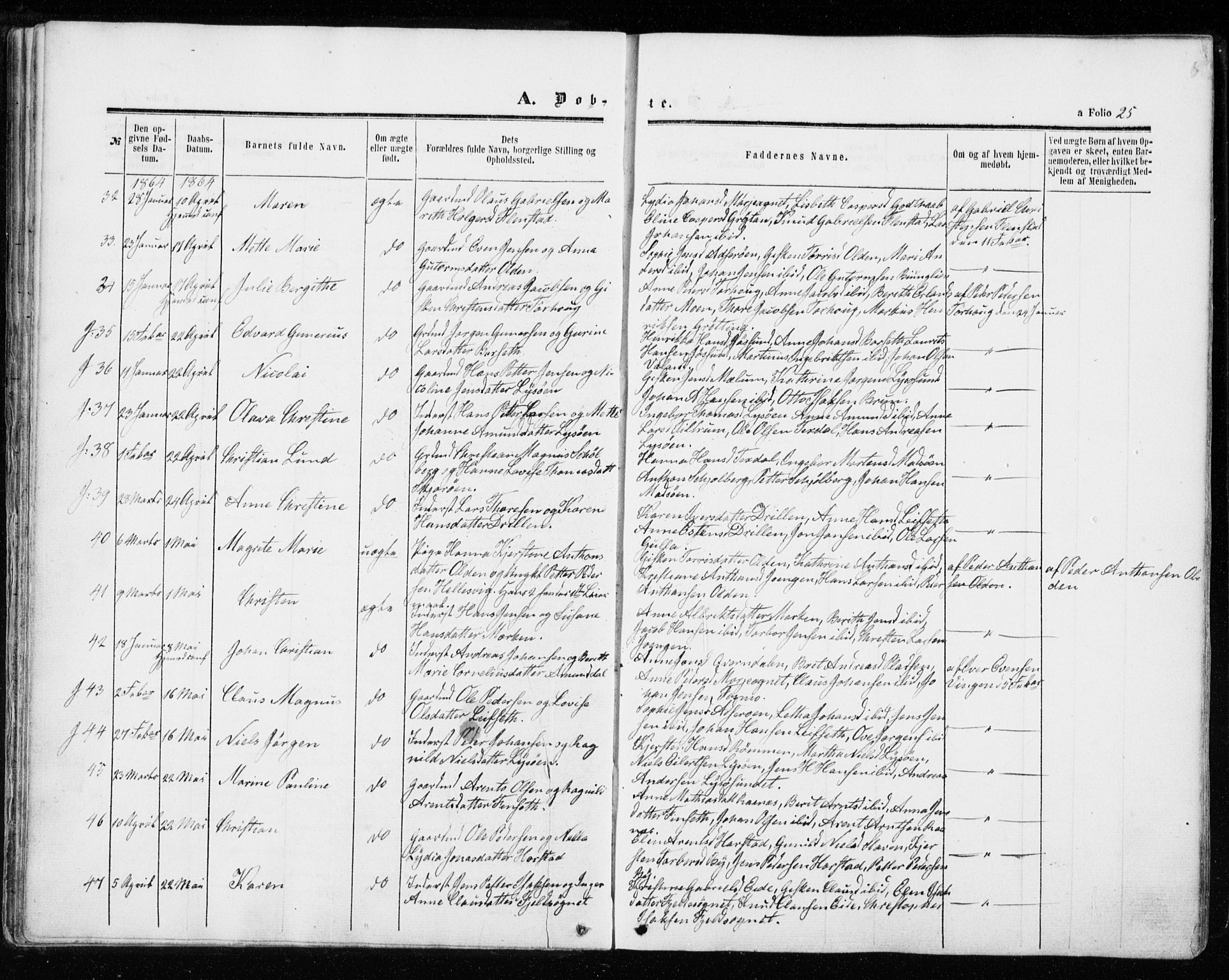 Ministerialprotokoller, klokkerbøker og fødselsregistre - Sør-Trøndelag, AV/SAT-A-1456/655/L0678: Parish register (official) no. 655A07, 1861-1873, p. 25