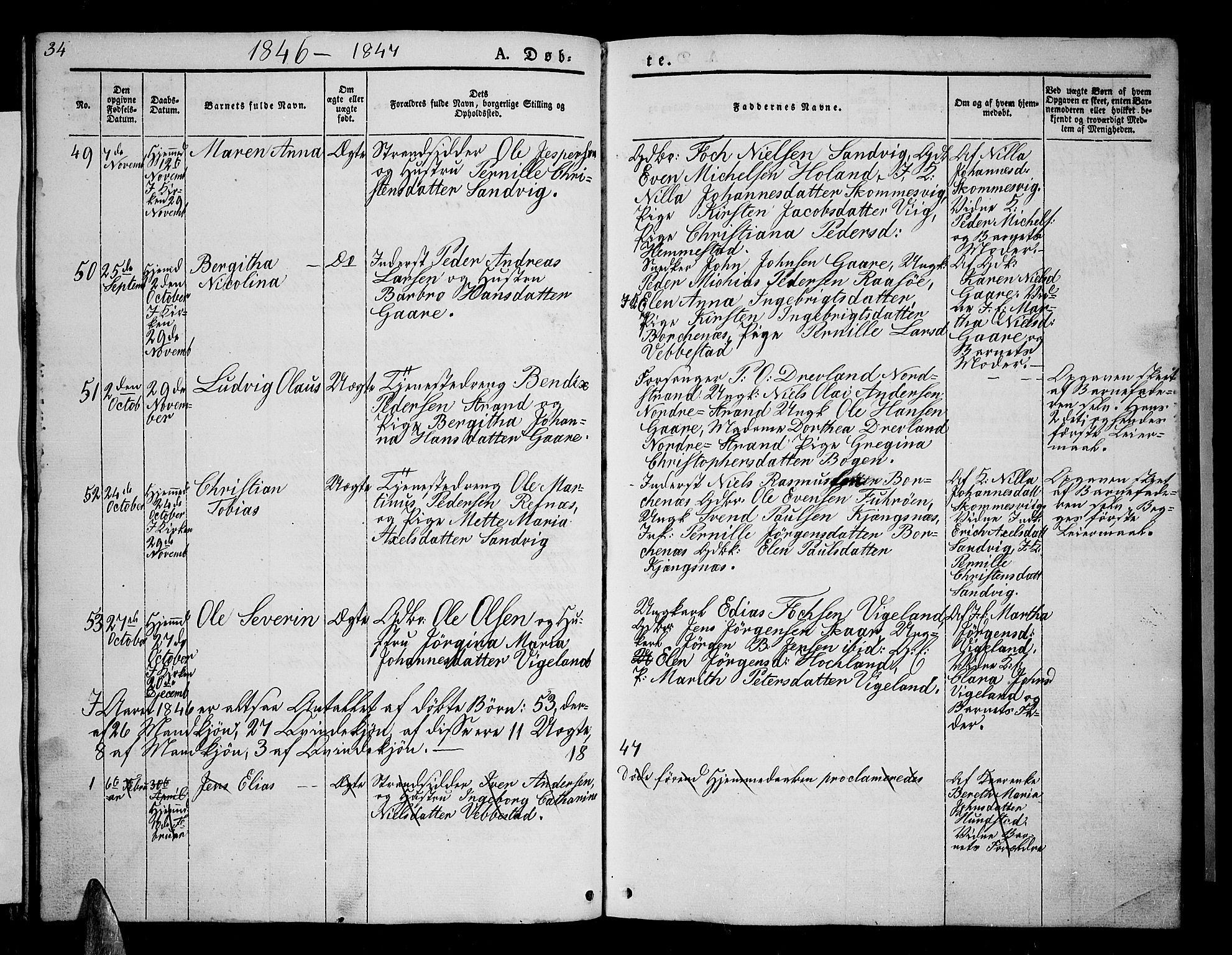 Kvæfjord sokneprestkontor, AV/SATØ-S-1323/G/Ga/Gab/L0002klokker: Parish register (copy) no. 2, 1841-1855, p. 34