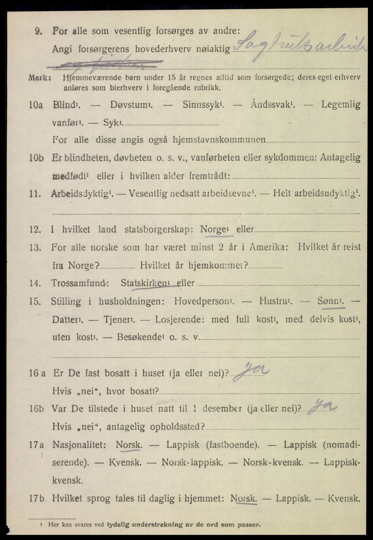 SAT, 1920 census for Stjørdal, 1920, p. 2549