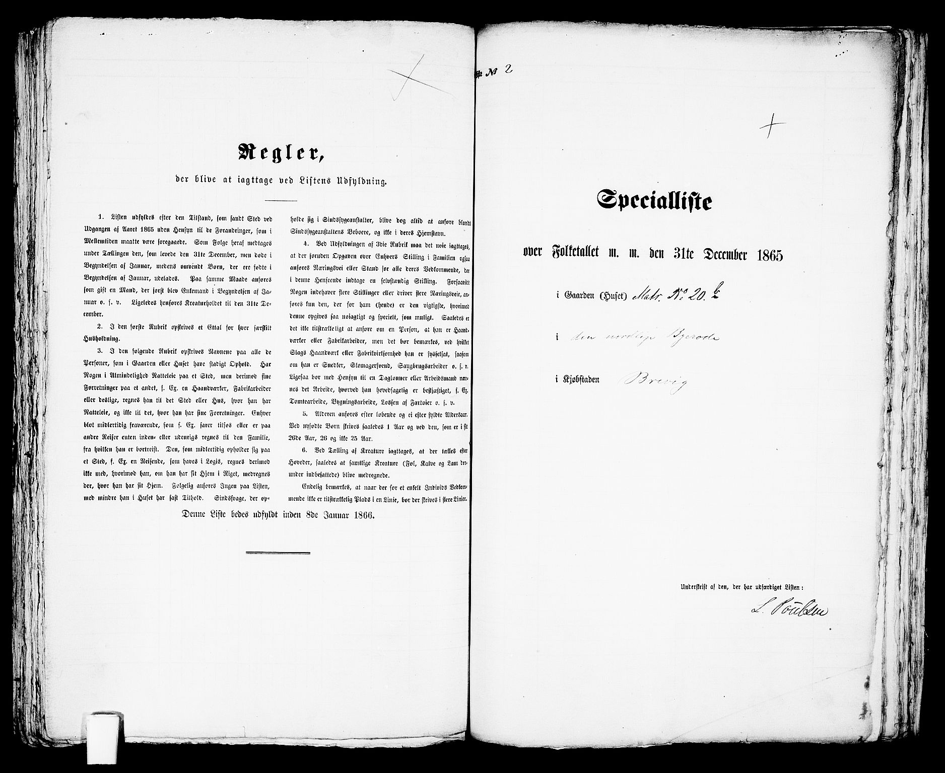 RA, 1865 census for Brevik, 1865, p. 649