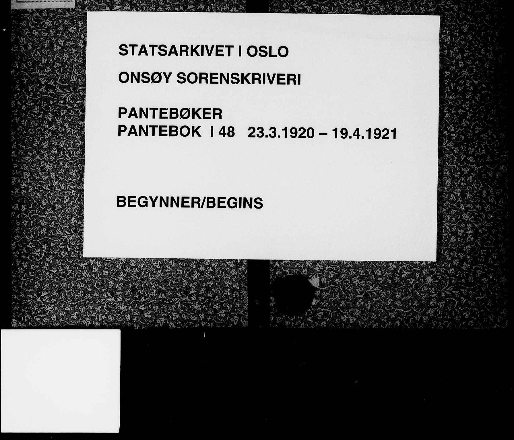 Onsøy sorenskriveri, SAO/A-10474/G/Ga/Gaa/L0048: Mortgage book no. I 48, 1920-1921