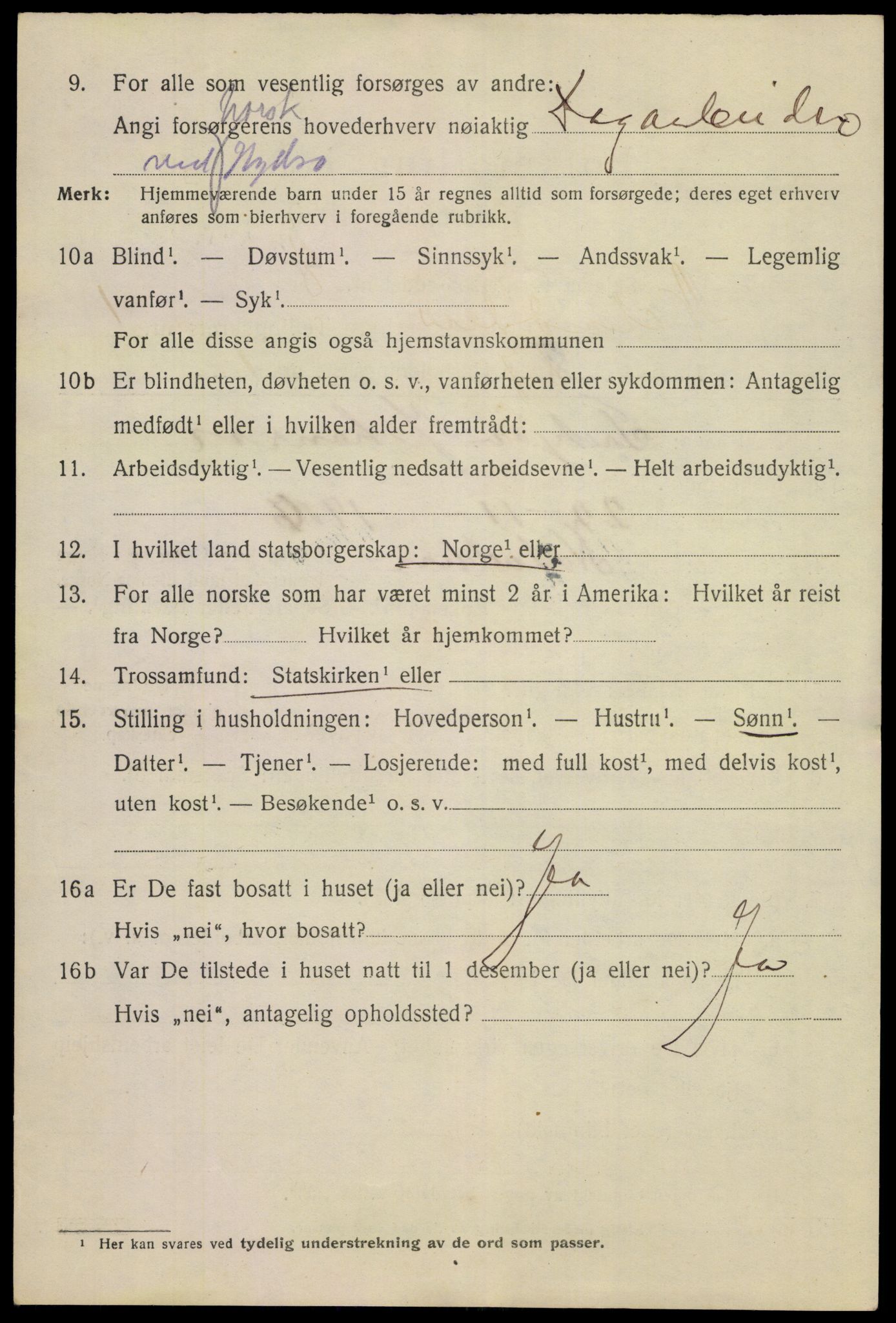 SAKO, 1920 census for Notodden, 1920, p. 6555