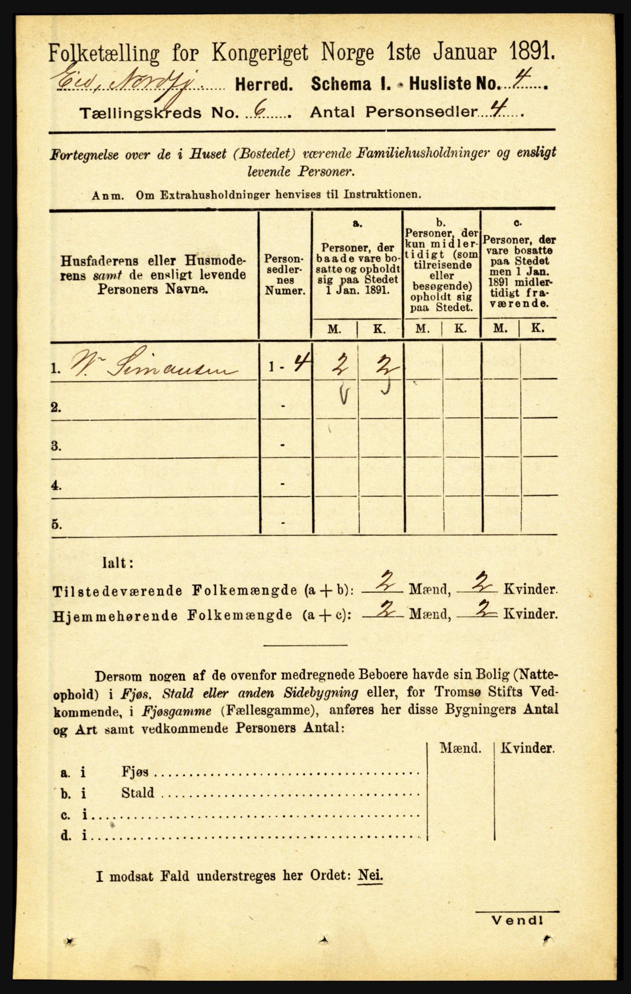 RA, 1891 census for 1443 Eid, 1891, p. 1434