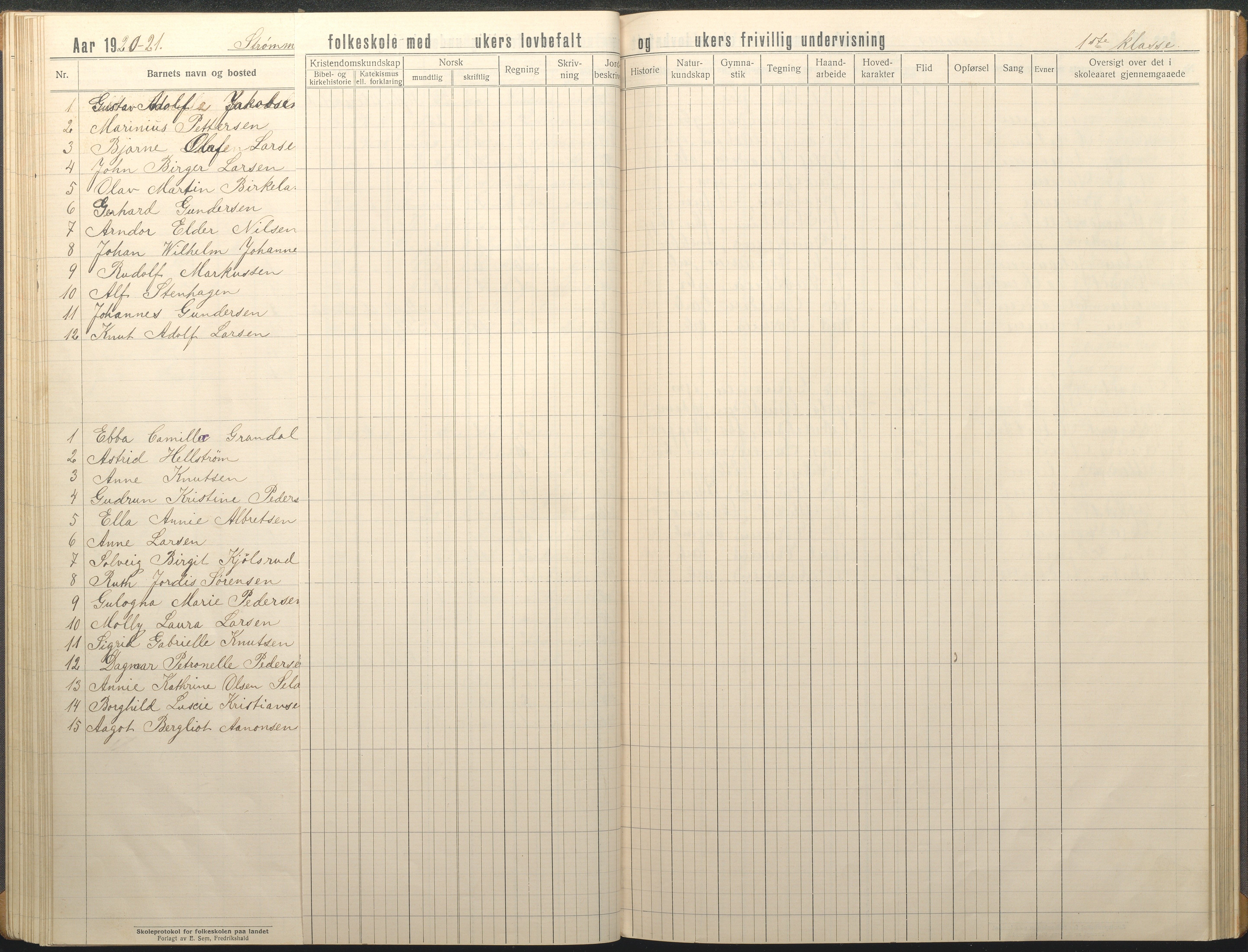 Øyestad kommune frem til 1979, AAKS/KA0920-PK/06/06G/L0012: Skoleprotokoll, 1919-1926