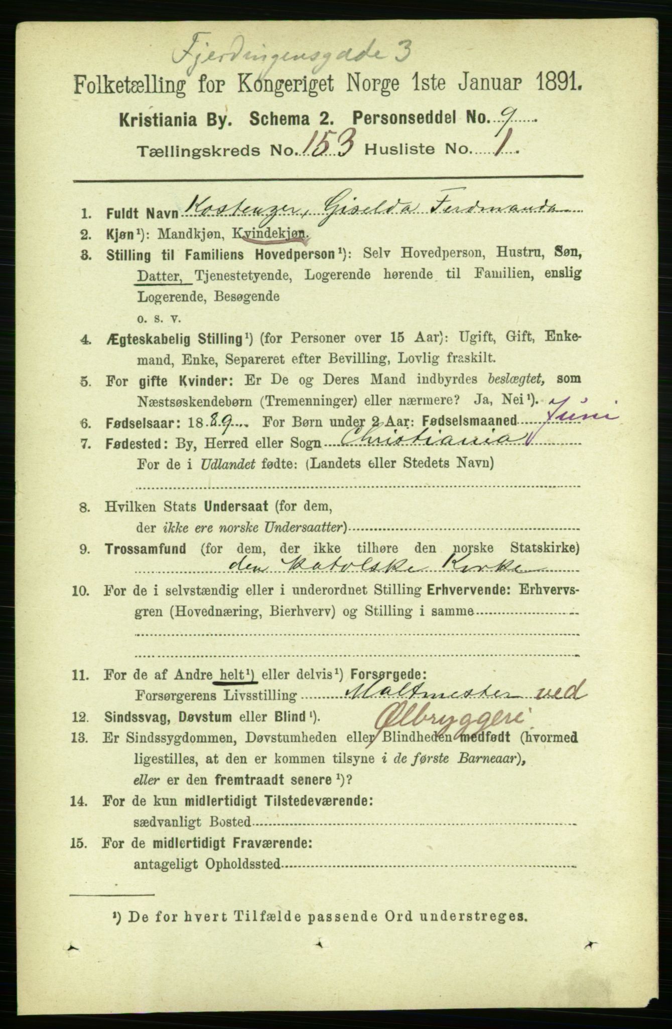 RA, 1891 census for 0301 Kristiania, 1891, p. 86370