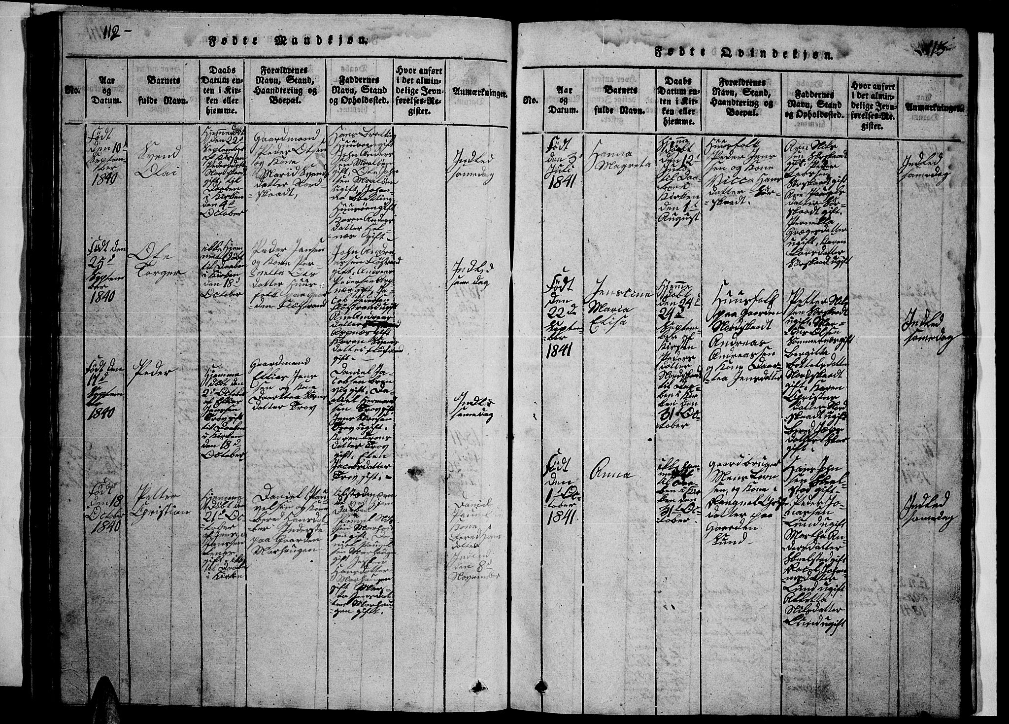 Ministerialprotokoller, klokkerbøker og fødselsregistre - Nordland, SAT/A-1459/857/L0826: Parish register (copy) no. 857C01, 1821-1852, p. 112-113
