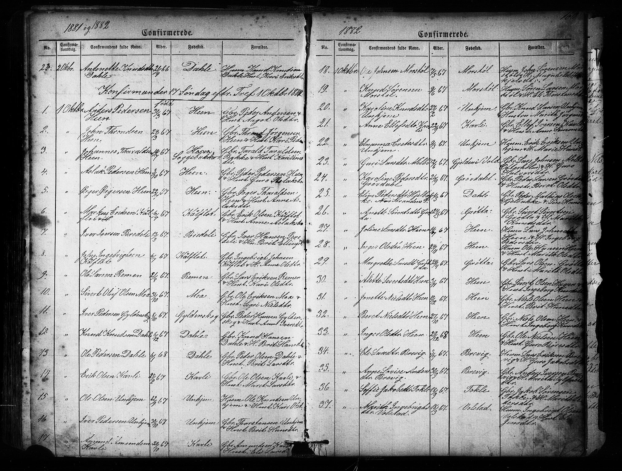 Ministerialprotokoller, klokkerbøker og fødselsregistre - Møre og Romsdal, SAT/A-1454/545/L0588: Parish register (copy) no. 545C02, 1867-1902, p. 160