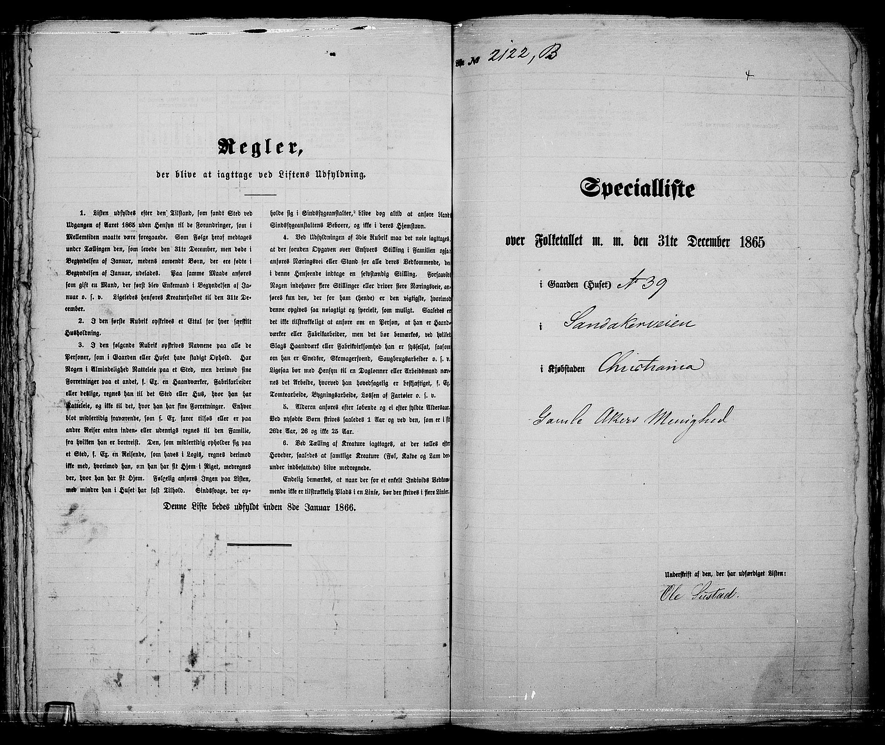 RA, 1865 census for Kristiania, 1865, p. 4737