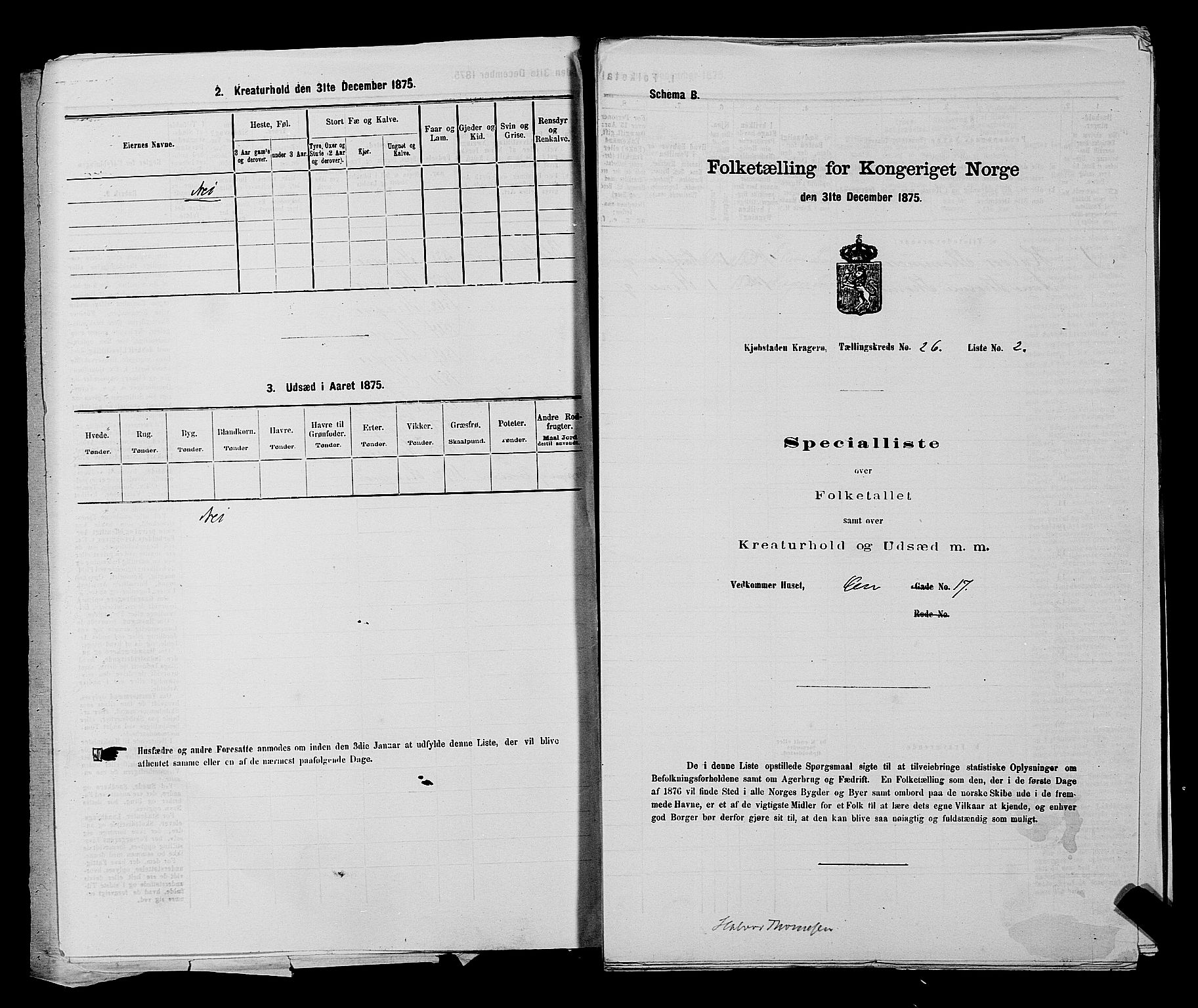 SAKO, 1875 census for 0801P Kragerø, 1875, p. 562