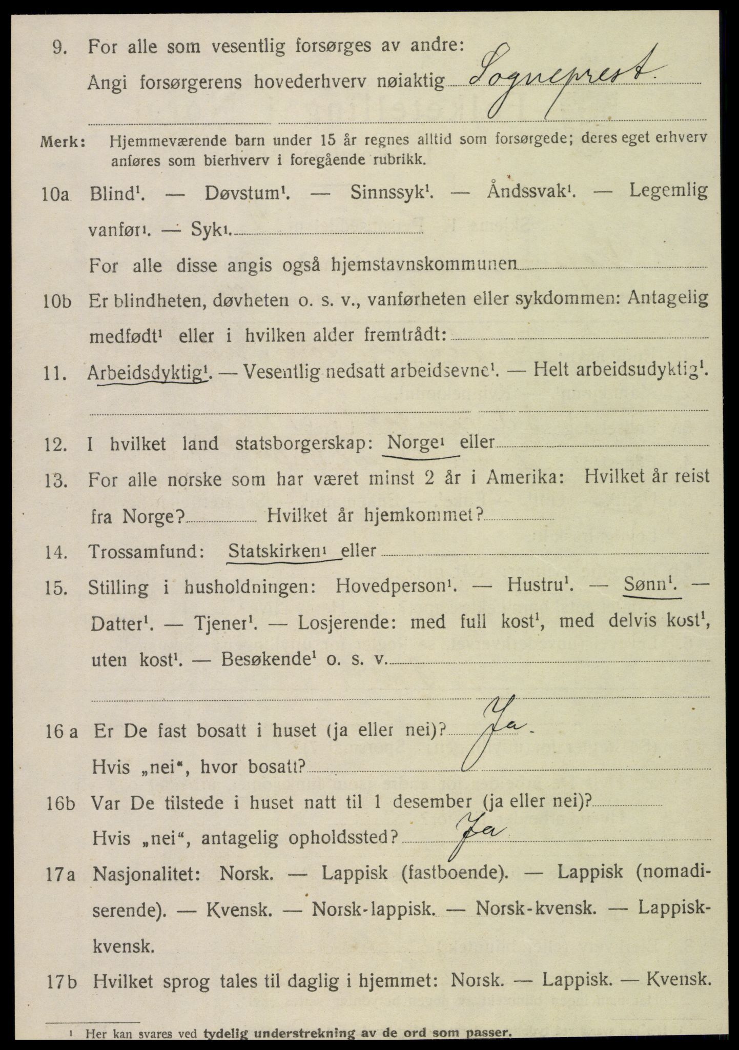 SAT, 1920 census for Vefsn, 1920, p. 6902