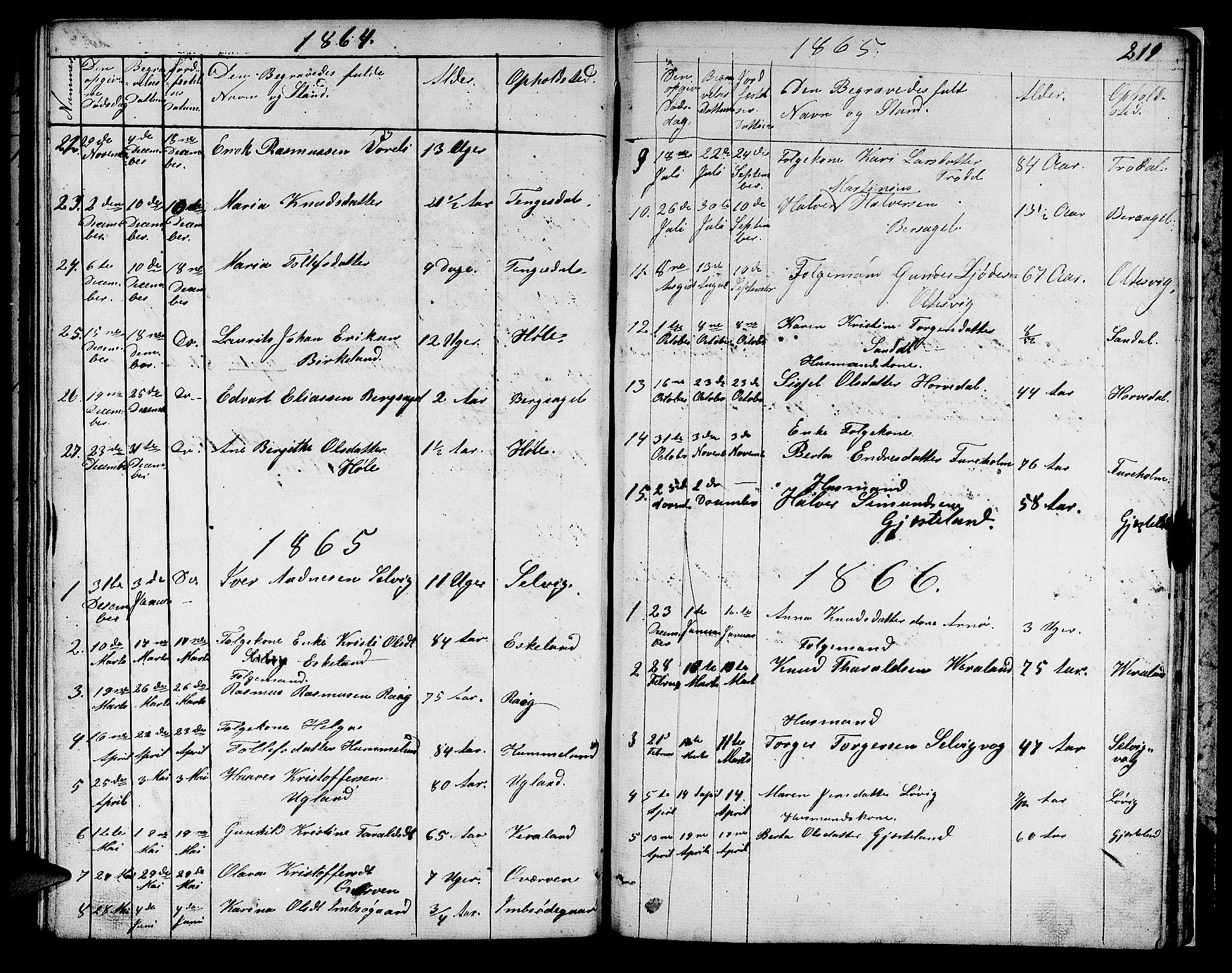 Høgsfjord sokneprestkontor, SAST/A-101624/H/Ha/Hab/L0001: Parish register (copy) no. B 1, 1855-1885, p. 219