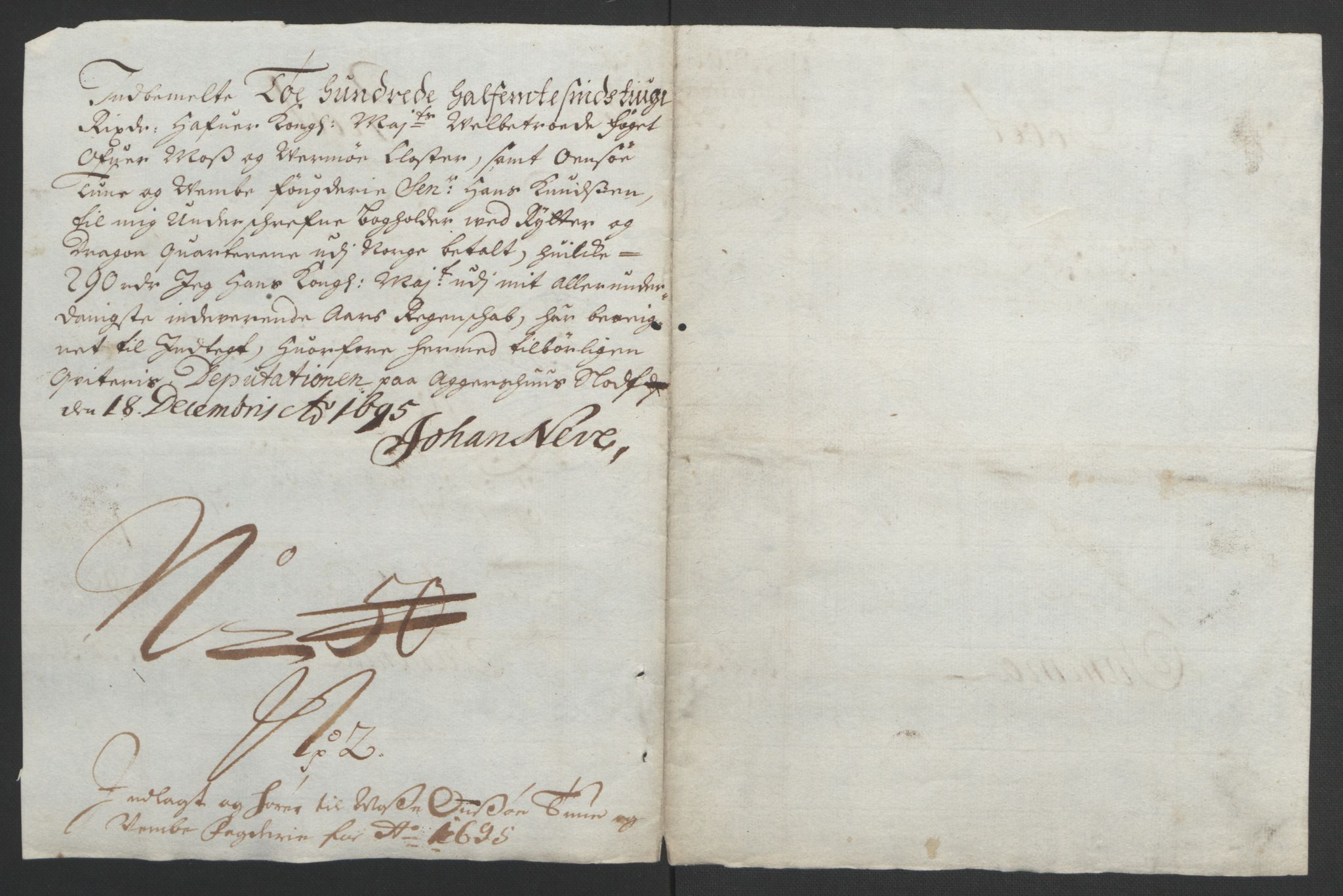 Rentekammeret inntil 1814, Reviderte regnskaper, Fogderegnskap, RA/EA-4092/R04/L0122: Fogderegnskap Moss, Onsøy, Tune, Veme og Åbygge, 1695, p. 355