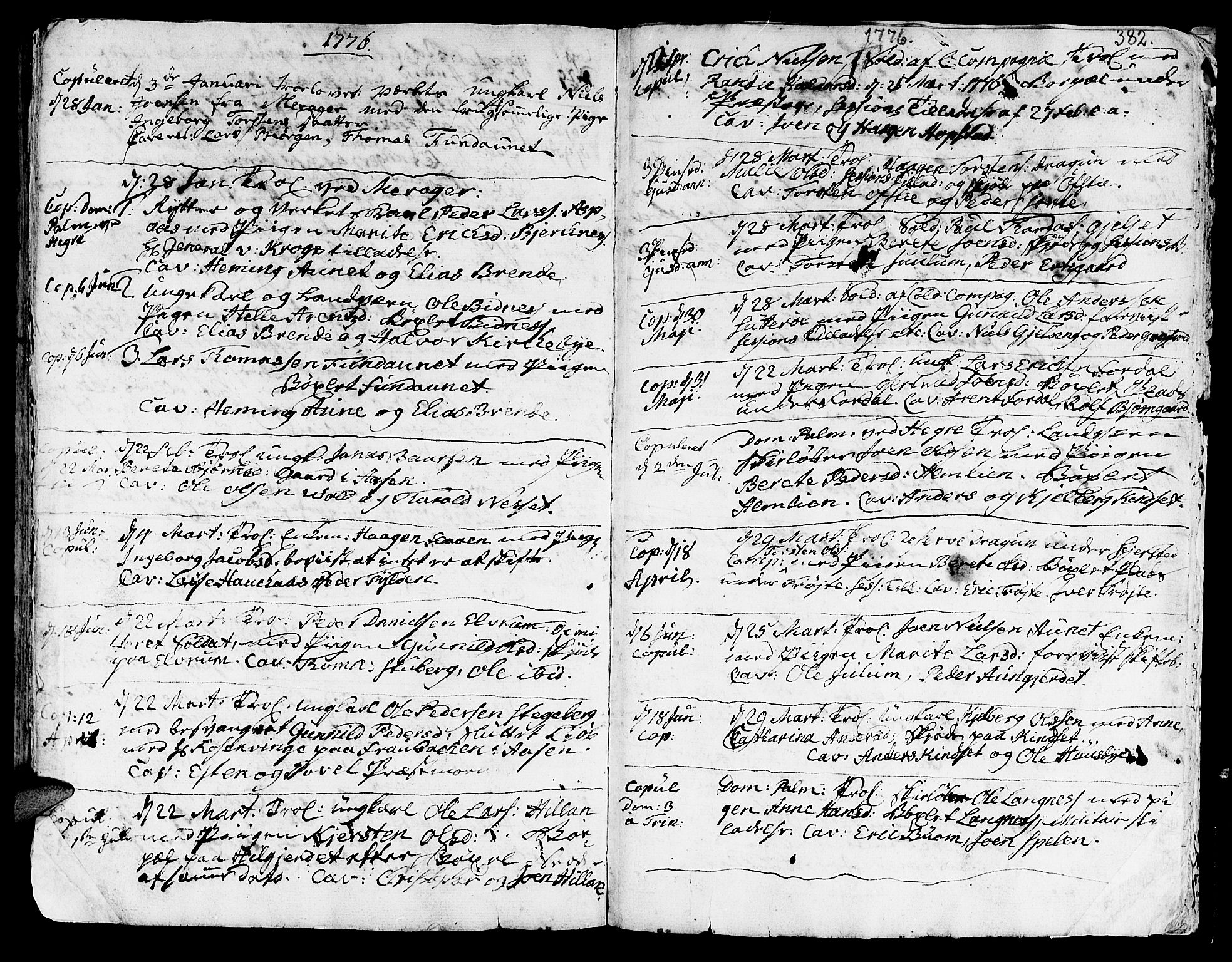 Ministerialprotokoller, klokkerbøker og fødselsregistre - Nord-Trøndelag, SAT/A-1458/709/L0057: Parish register (official) no. 709A05, 1755-1780, p. 382