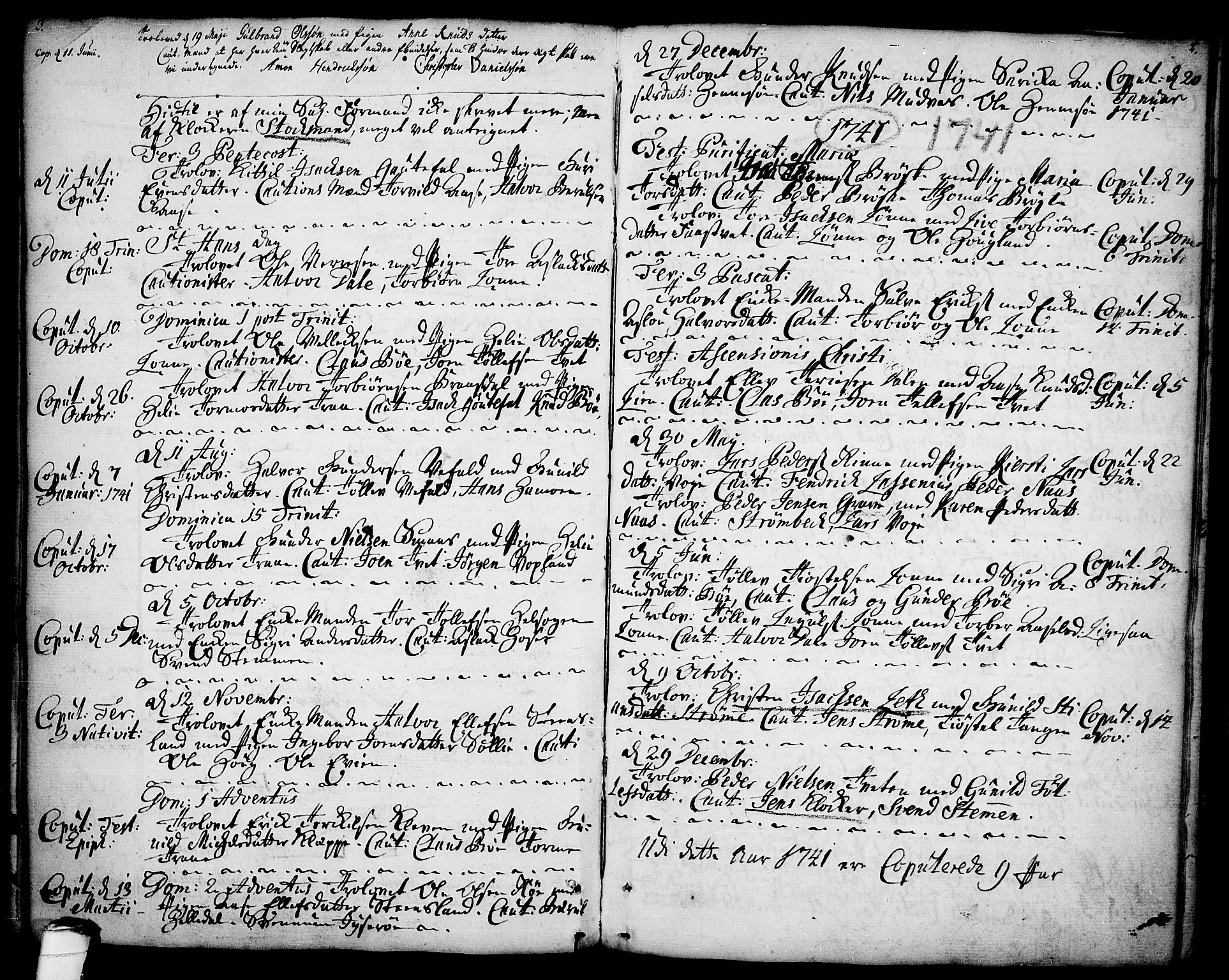 Drangedal kirkebøker, AV/SAKO-A-258/F/Fa/L0001: Parish register (official) no. 1, 1697-1767, p. 3-4