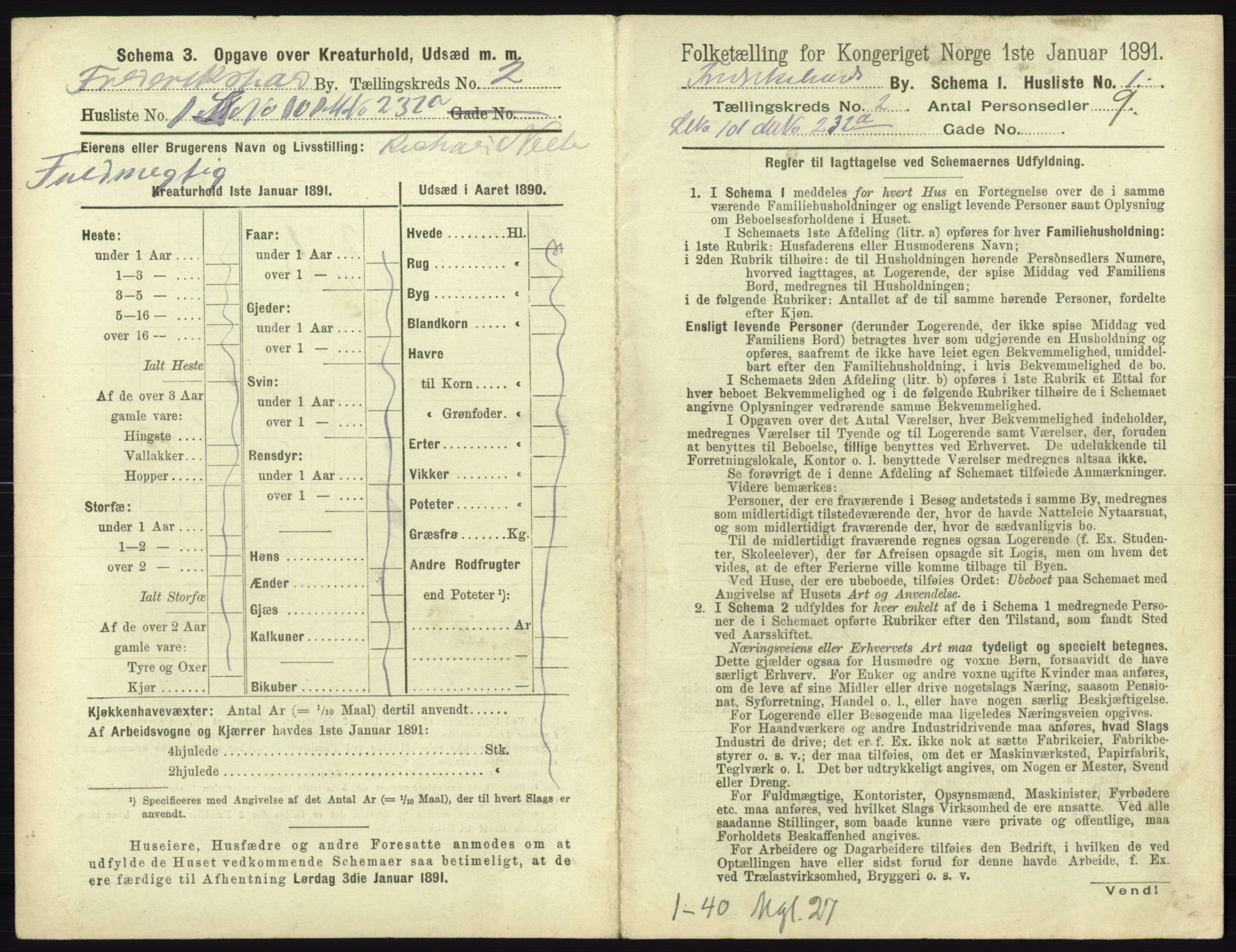 RA, 1891 census for 0101 Fredrikshald, 1891, p. 202