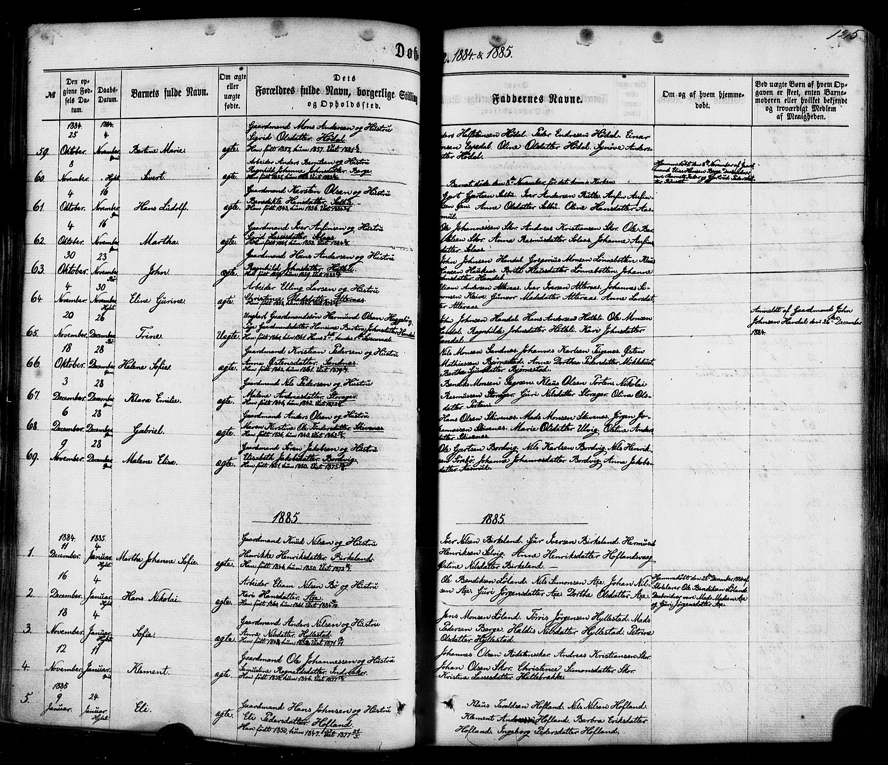 Hyllestad sokneprestembete, SAB/A-80401: Parish register (official) no. A 1, 1861-1886, p. 125