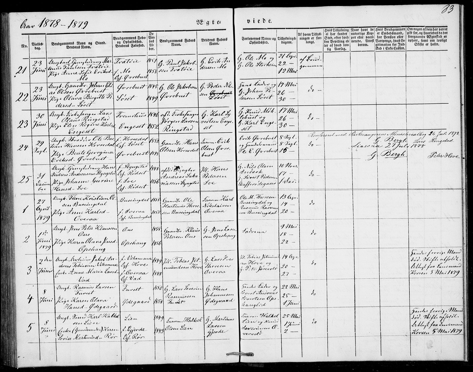 Ministerialprotokoller, klokkerbøker og fødselsregistre - Møre og Romsdal, AV/SAT-A-1454/520/L0276: Parish register (official) no. 520A06, 1844-1881, p. 83