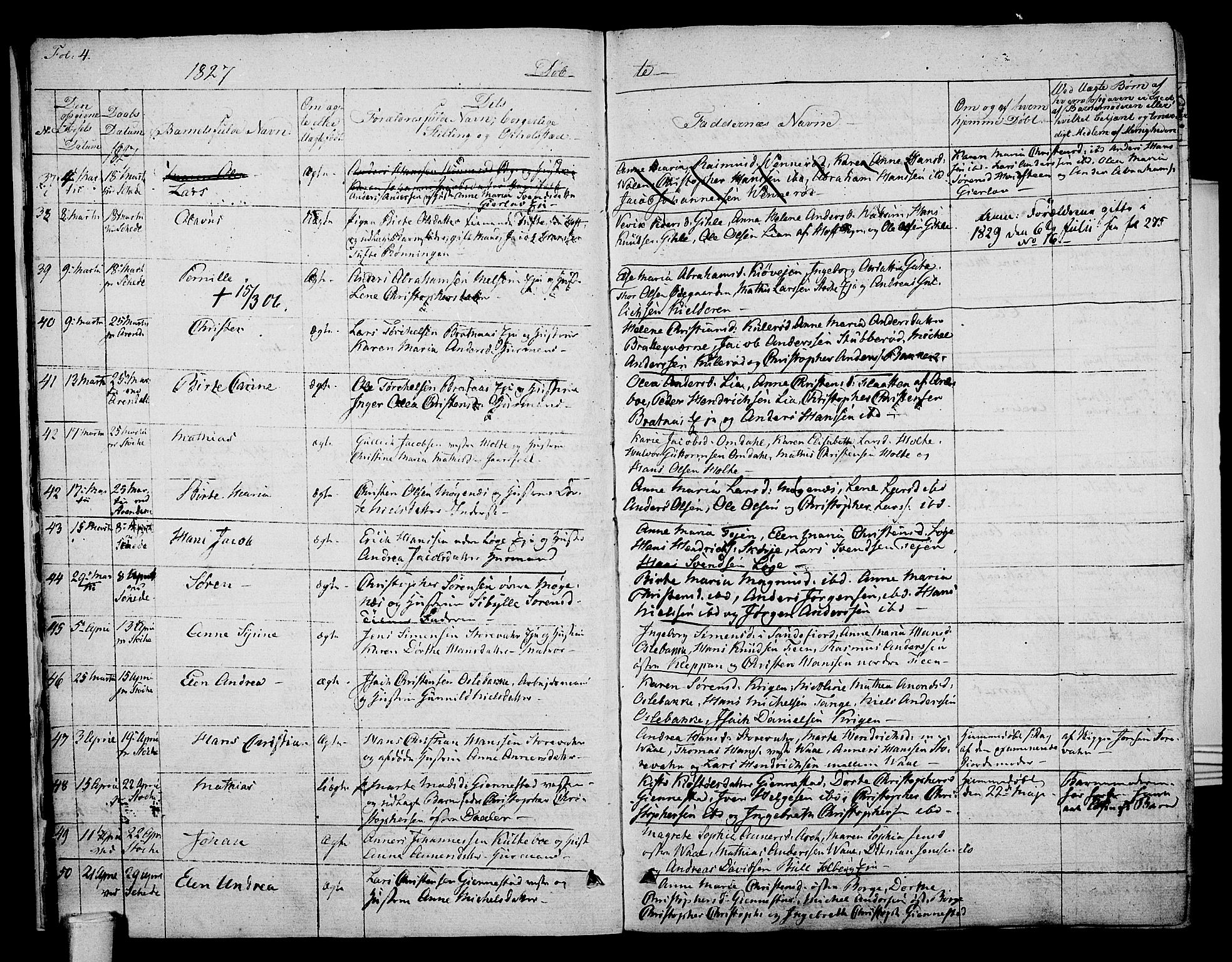 Stokke kirkebøker, AV/SAKO-A-320/F/Fa/L0006: Parish register (official) no. I 6, 1826-1843, p. 4