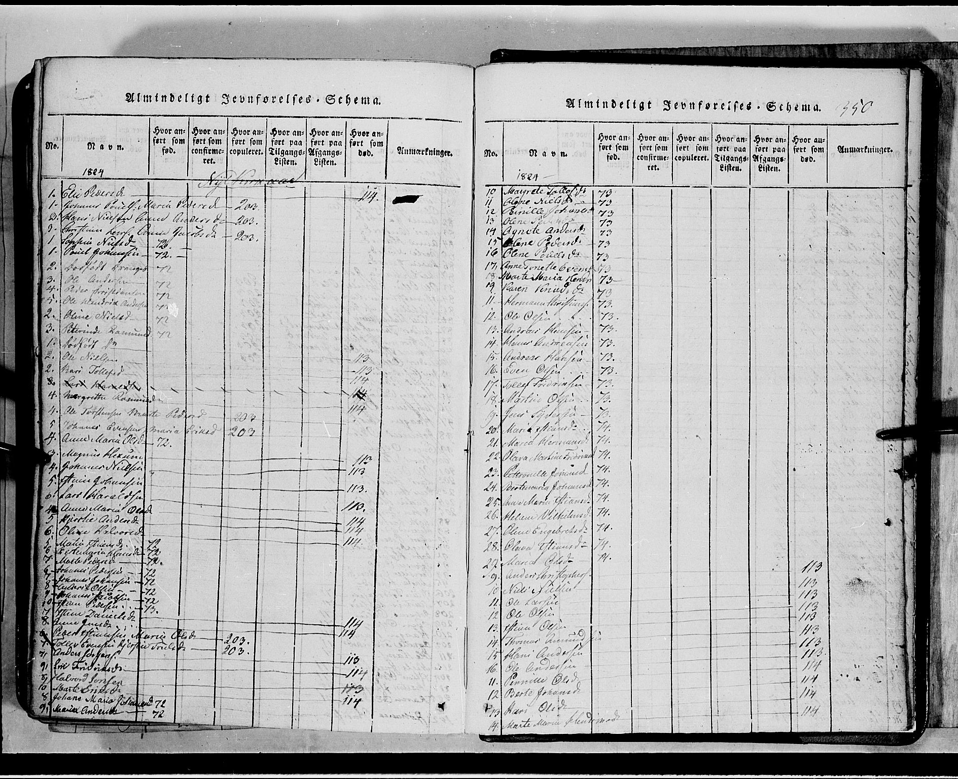 Toten prestekontor, SAH/PREST-102/H/Ha/Hab/L0002: Parish register (copy) no. 2, 1820-1827, p. 350
