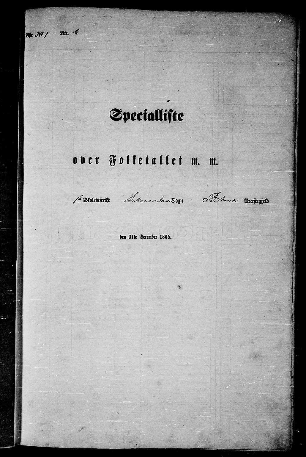 RA, 1865 census for Buksnes, 1865, p. 22