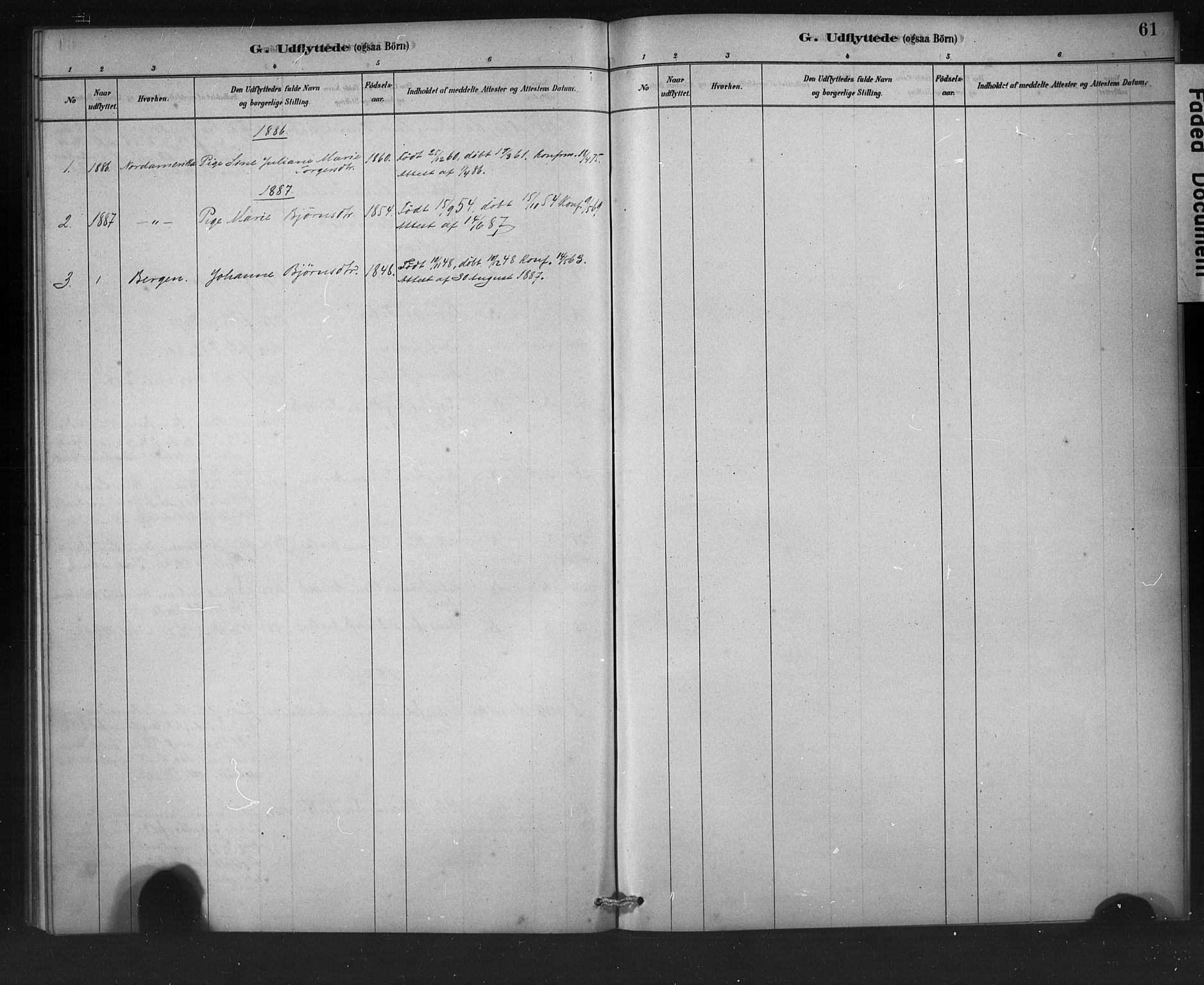 Rennesøy sokneprestkontor, SAST/A -101827/H/Ha/Haa/L0011: Parish register (official) no. A 11, 1878-1887, p. 61