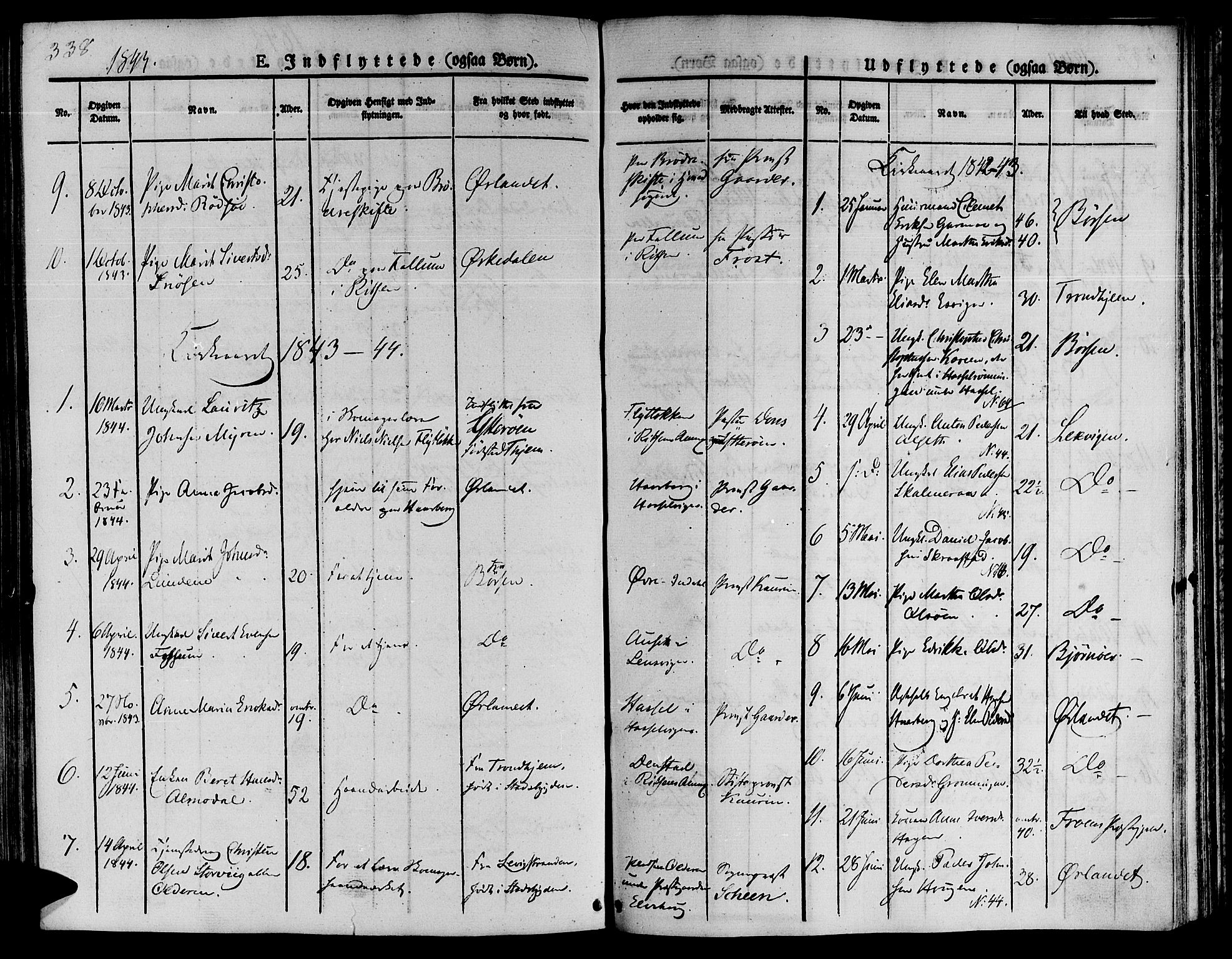 Ministerialprotokoller, klokkerbøker og fødselsregistre - Sør-Trøndelag, SAT/A-1456/646/L0610: Parish register (official) no. 646A08, 1837-1847, p. 338
