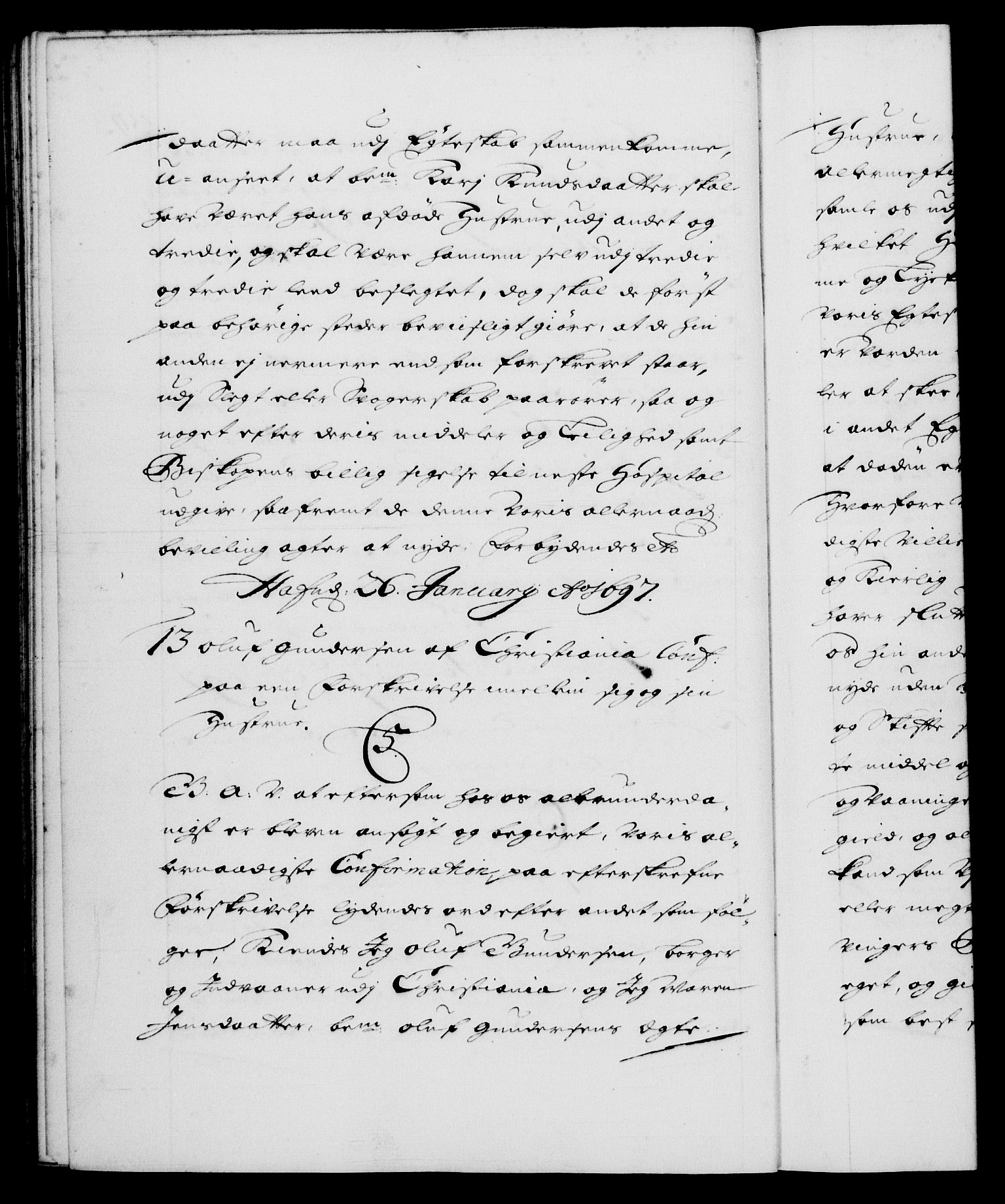 Danske Kanselli 1572-1799, AV/RA-EA-3023/F/Fc/Fca/Fcaa/L0016: Norske registre (mikrofilm), 1692-1697, p. 393b