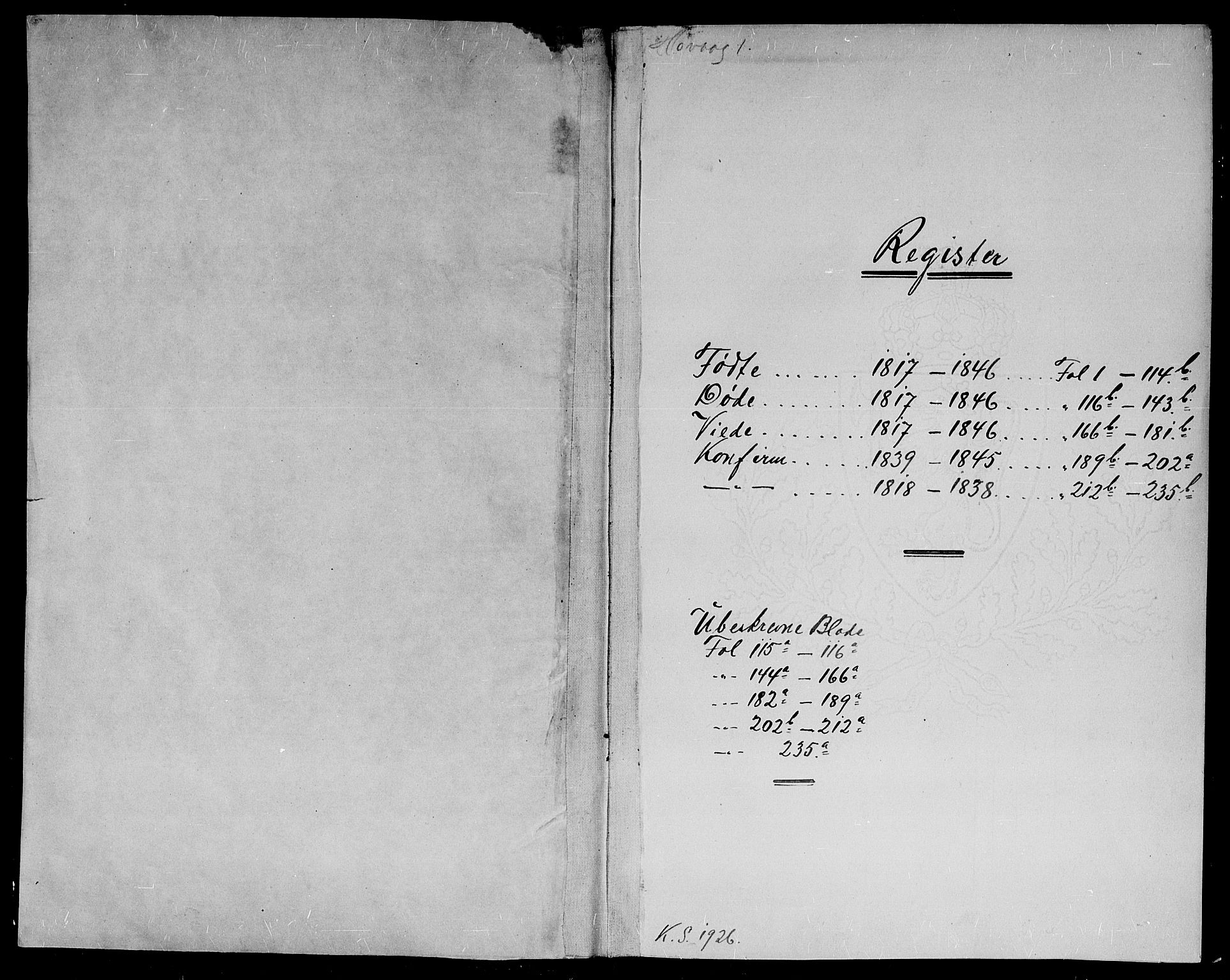 Høvåg sokneprestkontor, AV/SAK-1111-0025/F/Fb/L0001: Parish register (copy) no. B 1, 1817-1846