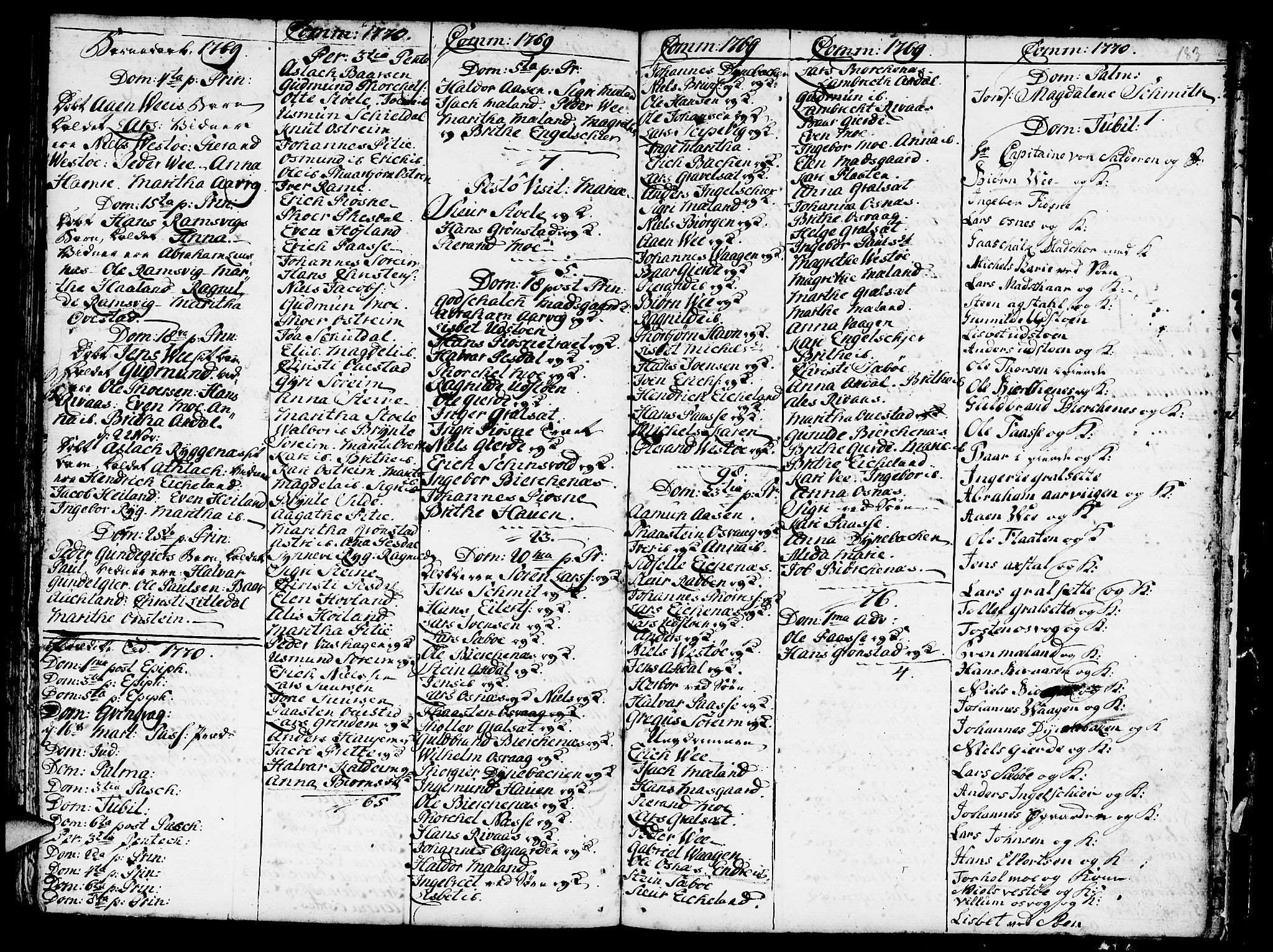 Etne sokneprestembete, SAB/A-75001/H/Haa: Parish register (official) no. A 3 /3, 1755-1782, p. 183