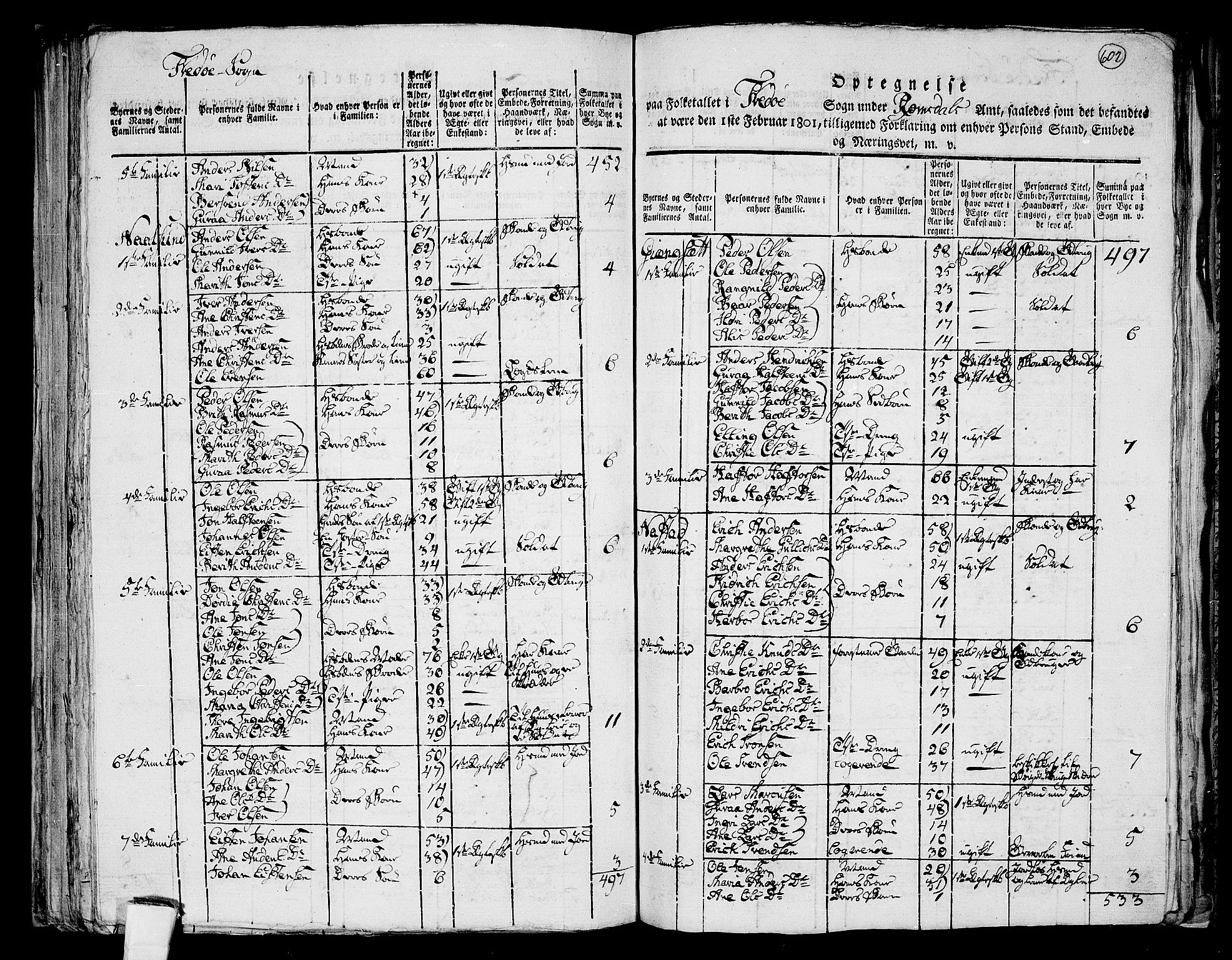 RA, 1801 census for 1560P Tingvoll, 1801, p. 601b-602a