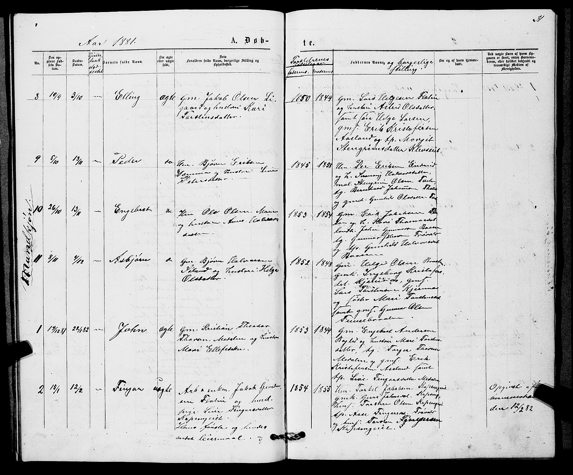 Sigdal kirkebøker, SAKO/A-245/G/Gb/L0002: Parish register (copy) no. II 2, 1875-1900, p. 31
