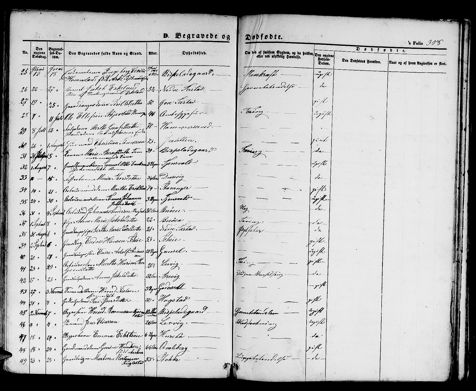Hetland sokneprestkontor, SAST/A-101826/30/30BB/L0003: Parish register (copy) no. B 3, 1863-1877, p. 358