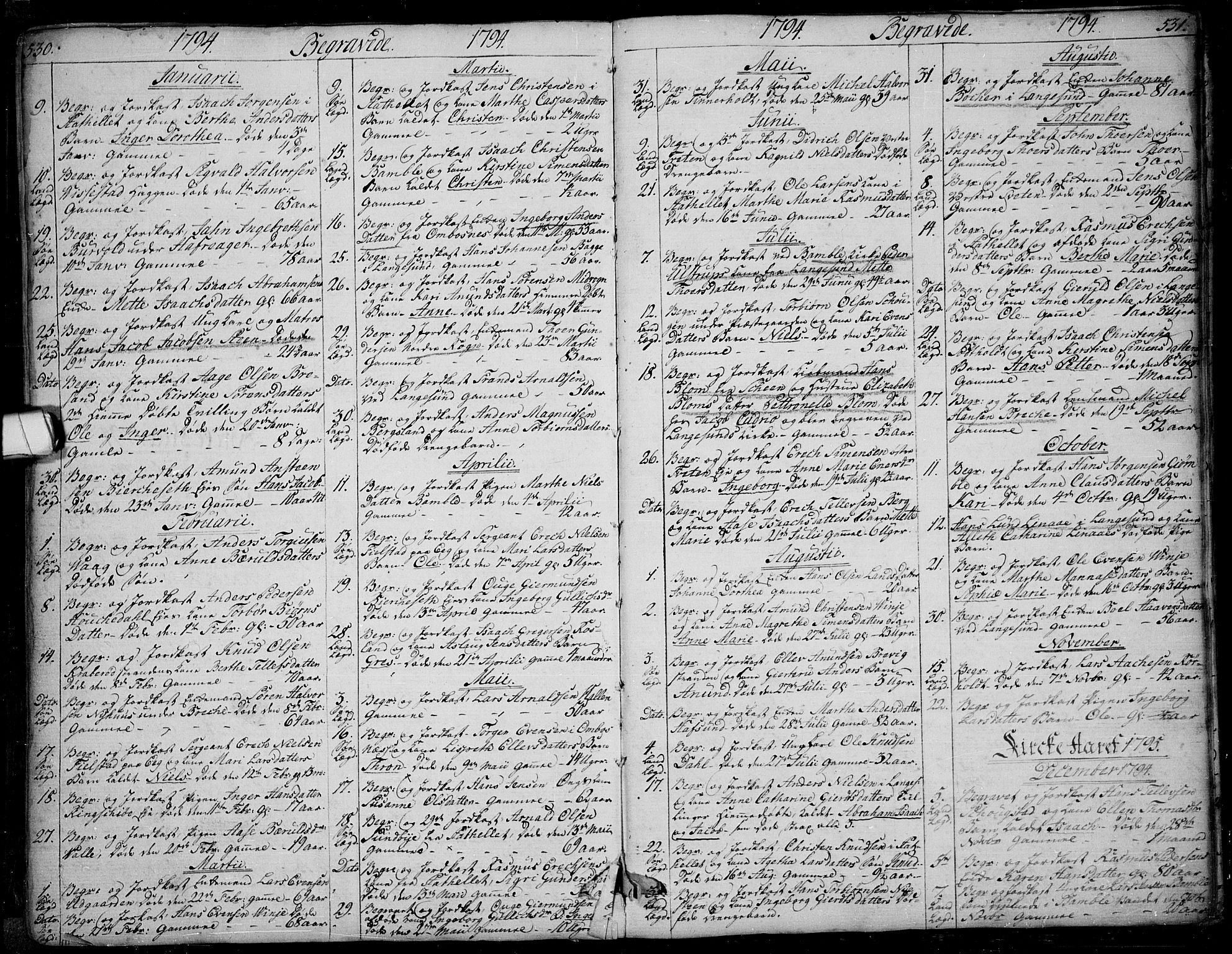 Bamble kirkebøker, AV/SAKO-A-253/F/Fa/L0002: Parish register (official) no. I 2, 1775-1814, p. 530-531