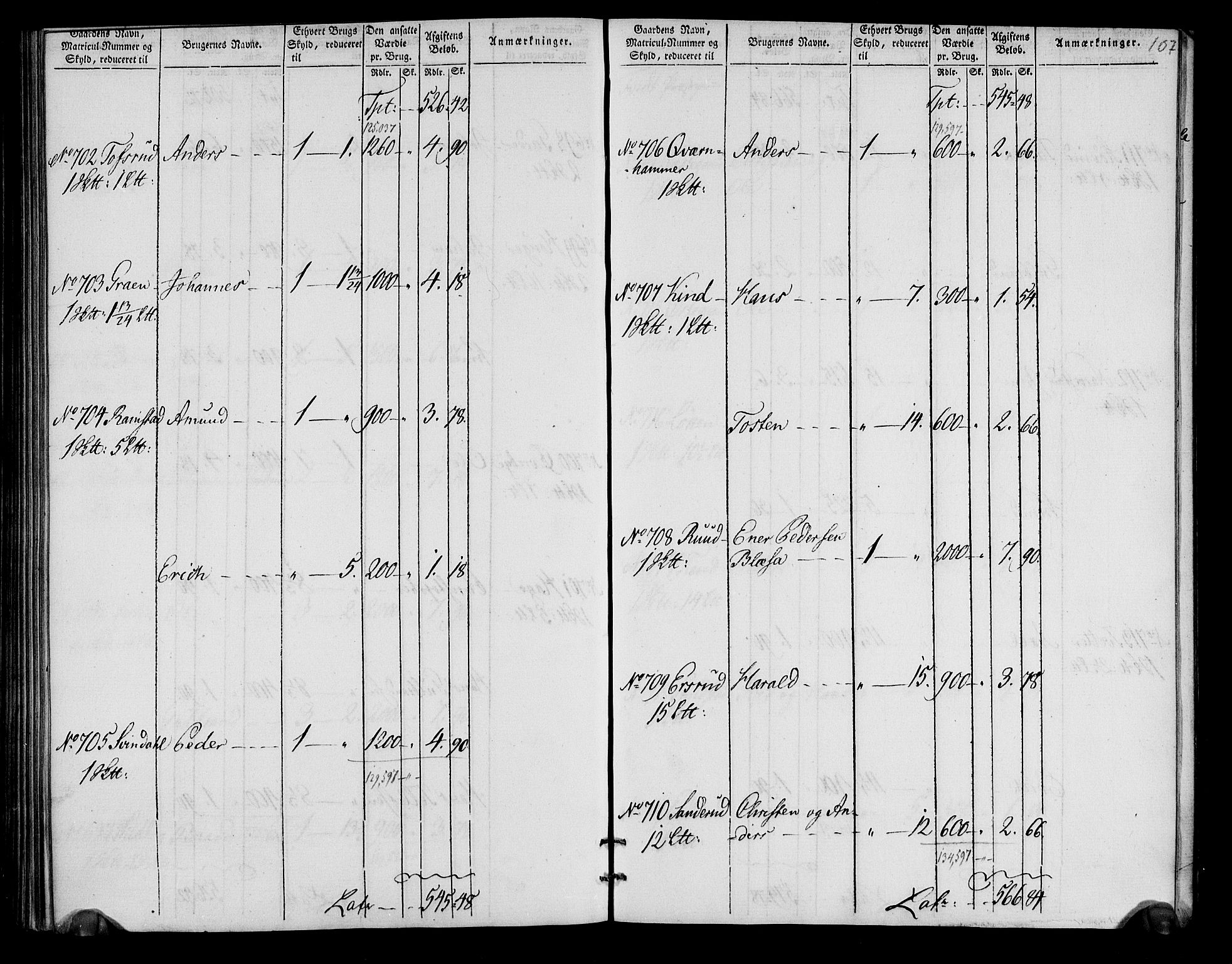 Rentekammeret inntil 1814, Realistisk ordnet avdeling, AV/RA-EA-4070/N/Ne/Nea/L0018: Nedre Romerike fogderi. Oppebørselsregister, 1803-1804, p. 111