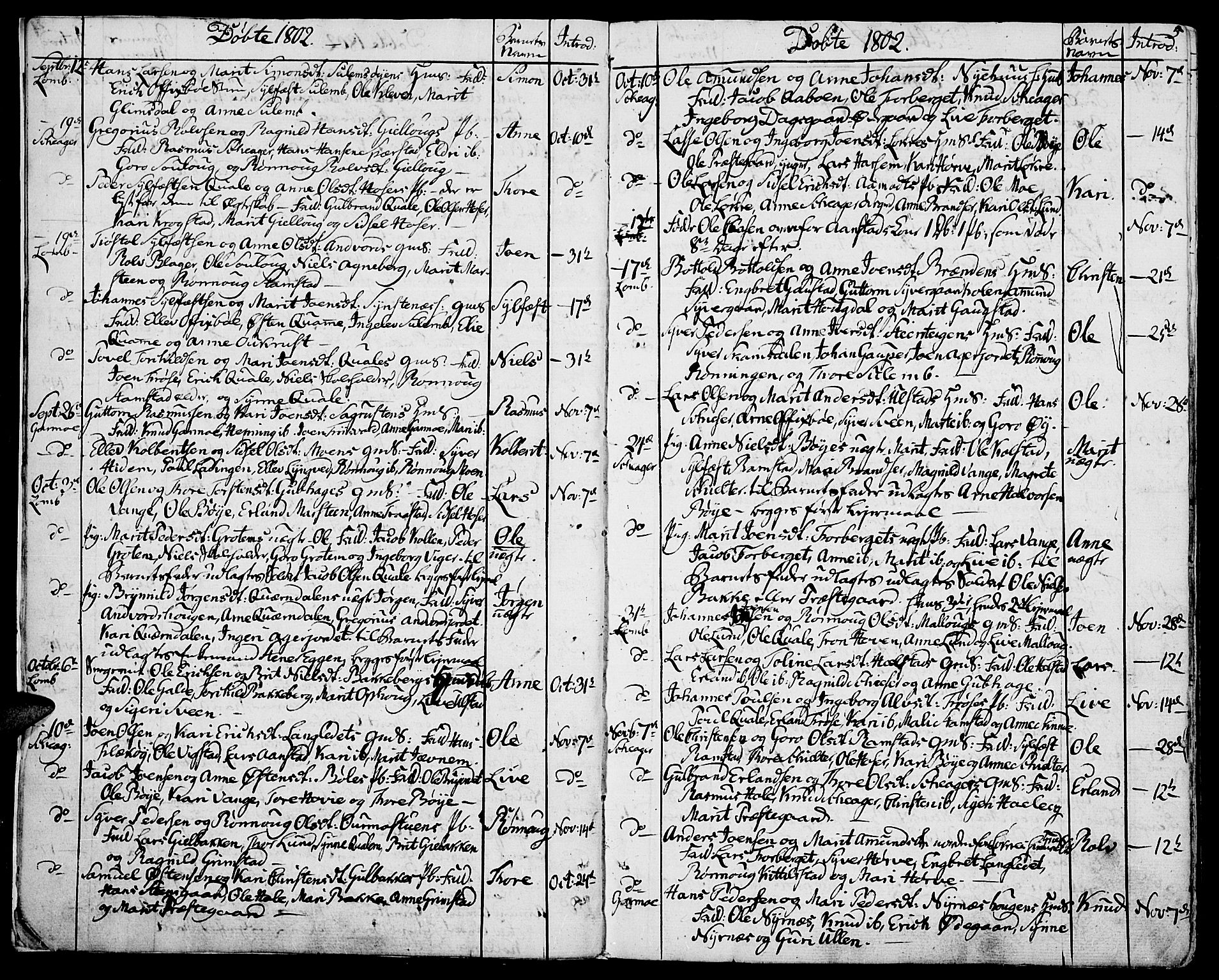 Lom prestekontor, SAH/PREST-070/K/L0003: Parish register (official) no. 3, 1801-1825, p. 5