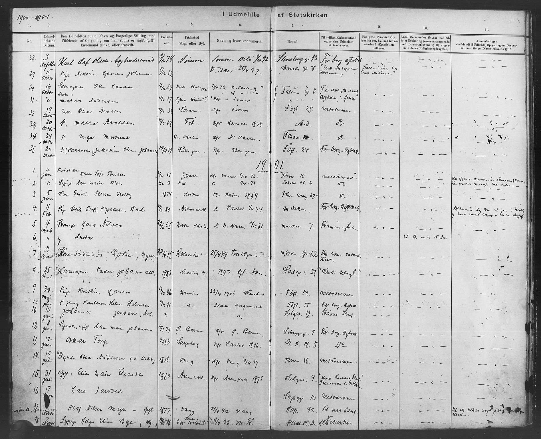 Paulus prestekontor Kirkebøker, AV/SAO-A-10871/F/Fa/L0007: Parish register (official) no. 7, 1897-1915