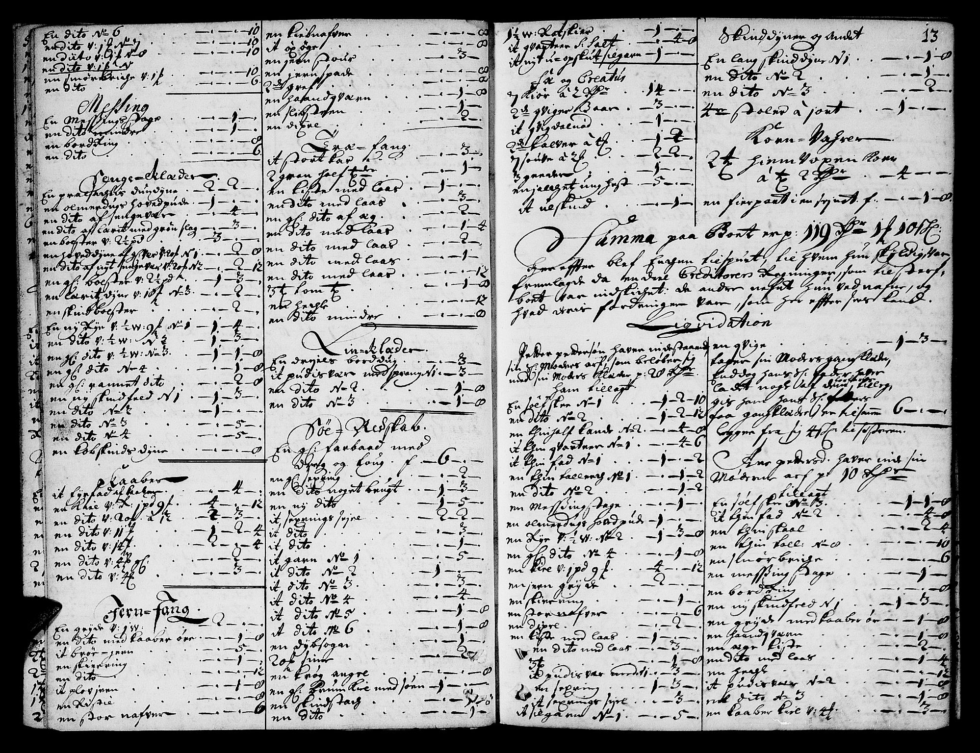Helgeland sorenskriveri, AV/SAT-A-0004/3/3A/L0002: Skifteprotokoll 3A, 1709-1713, p. 12b-13a