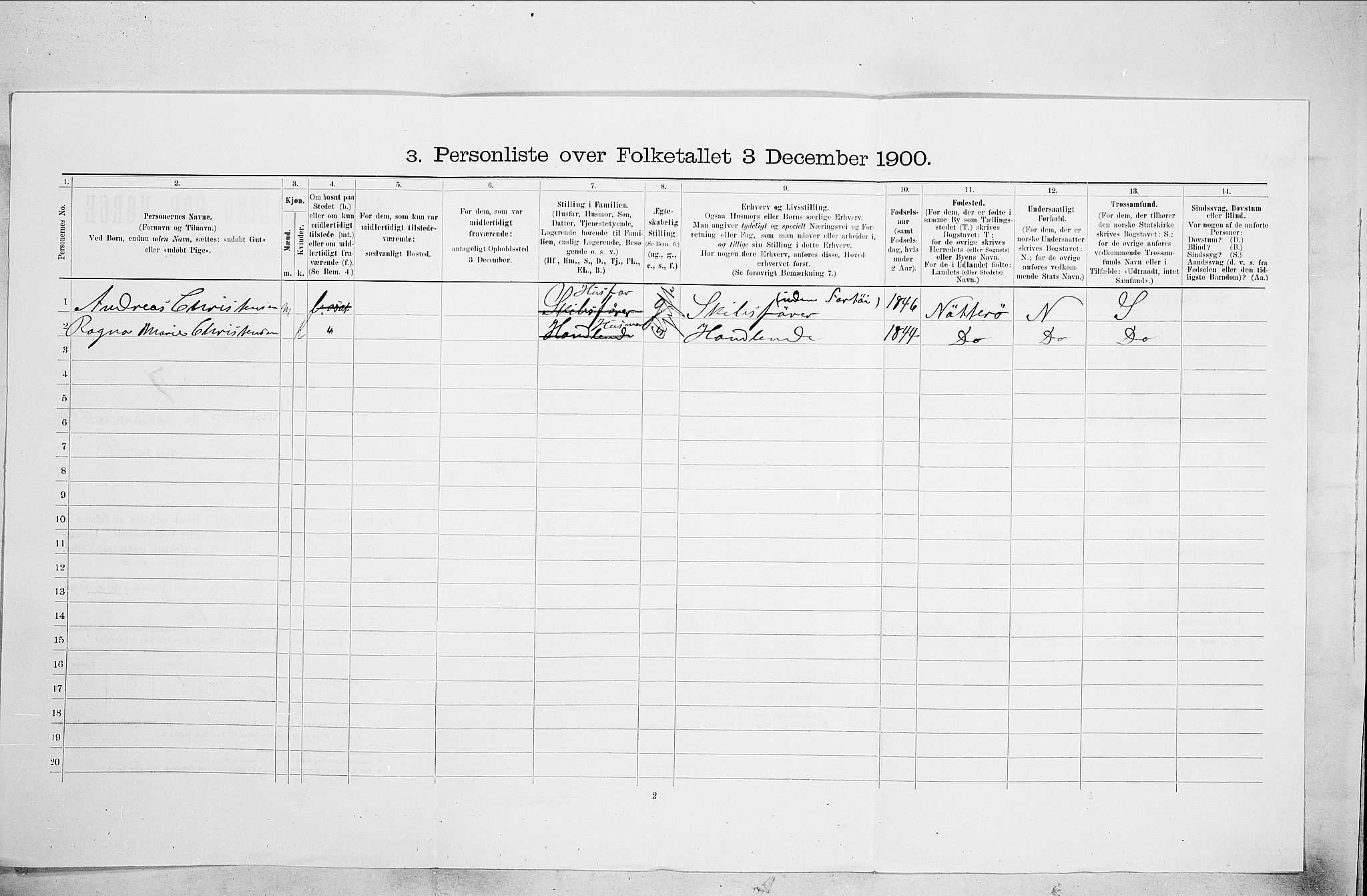 SAO, 1900 census for Kristiania, 1900, p. 36143