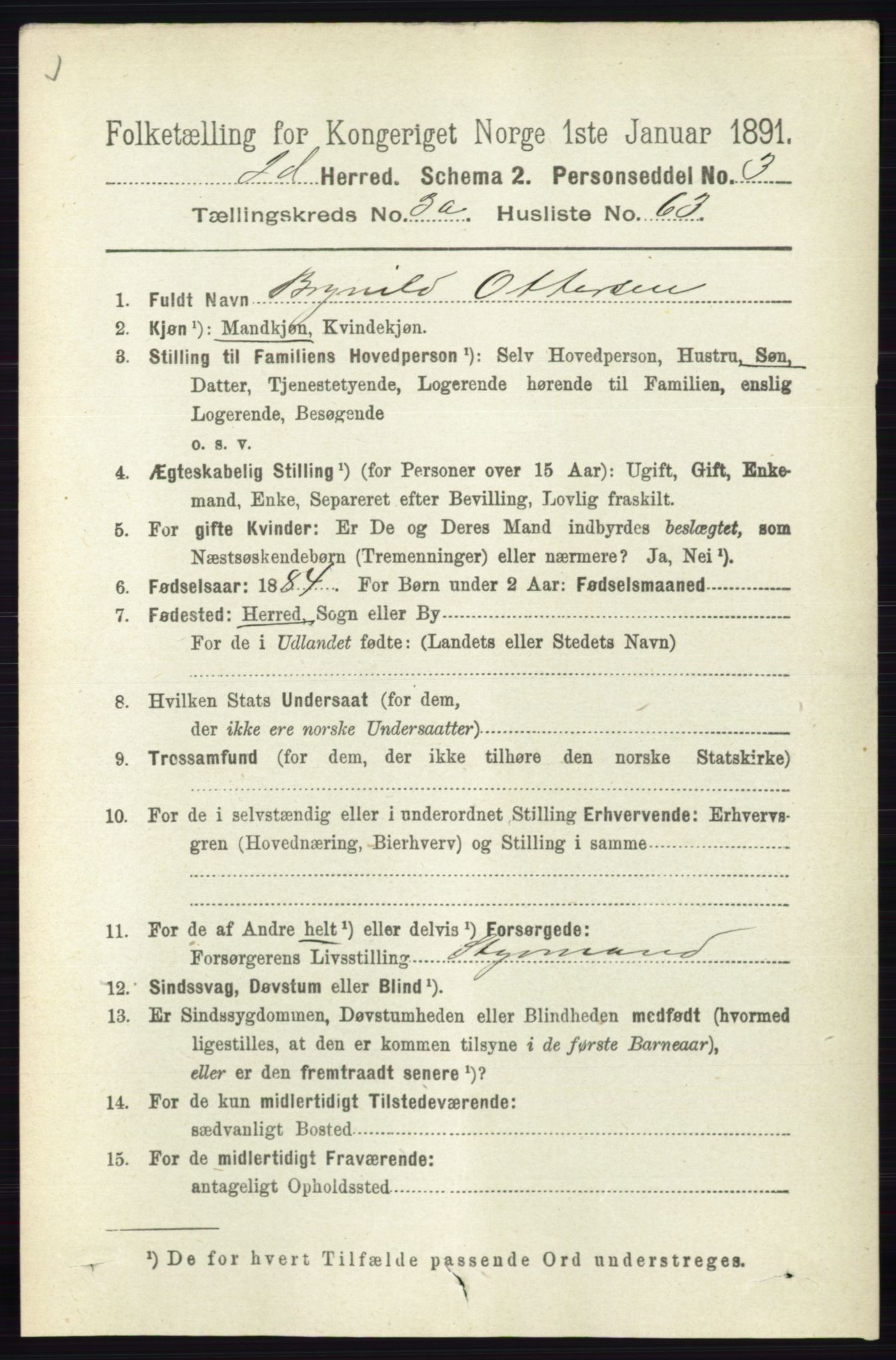 RA, 1891 census for 0117 Idd, 1891, p. 2620