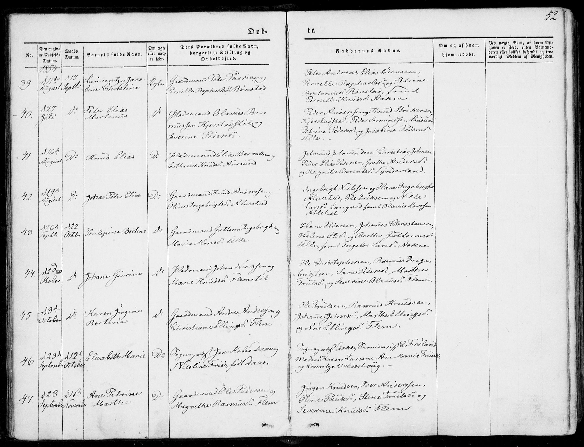 Ministerialprotokoller, klokkerbøker og fødselsregistre - Møre og Romsdal, SAT/A-1454/536/L0497: Parish register (official) no. 536A06, 1845-1865, p. 52