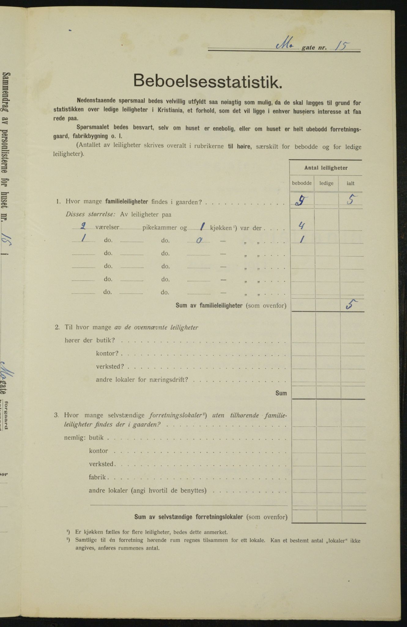 OBA, Municipal Census 1912 for Kristiania, 1912, p. 65913