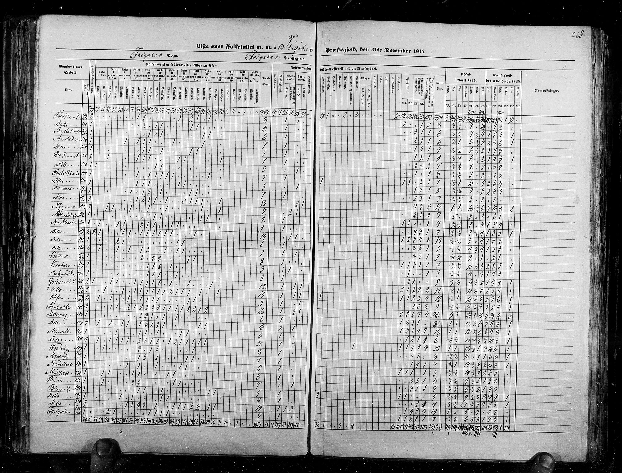 RA, Census 1845, vol. 2: Smålenenes amt og Akershus amt, 1845, p. 268