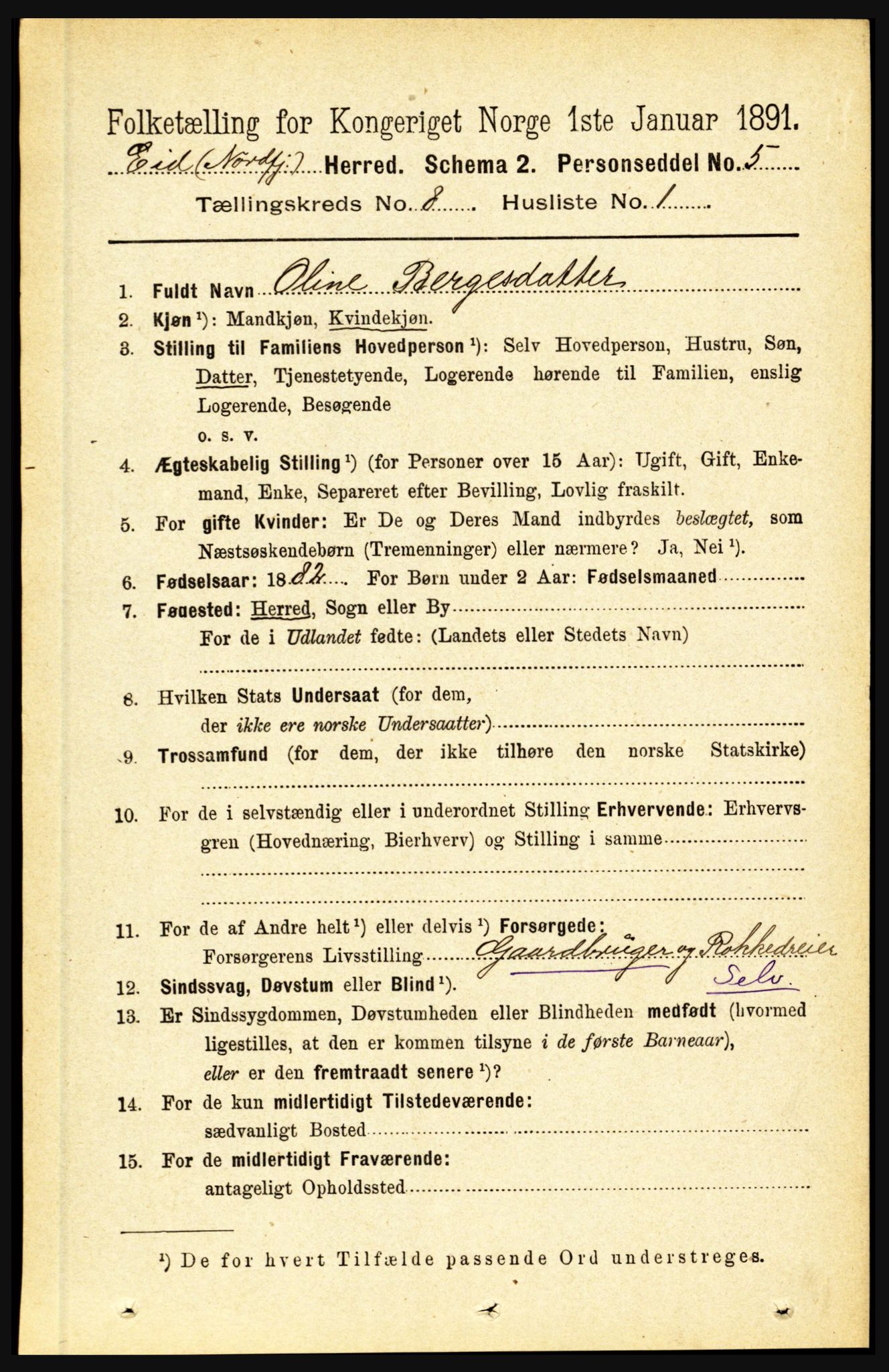 RA, 1891 census for 1443 Eid, 1891, p. 1981