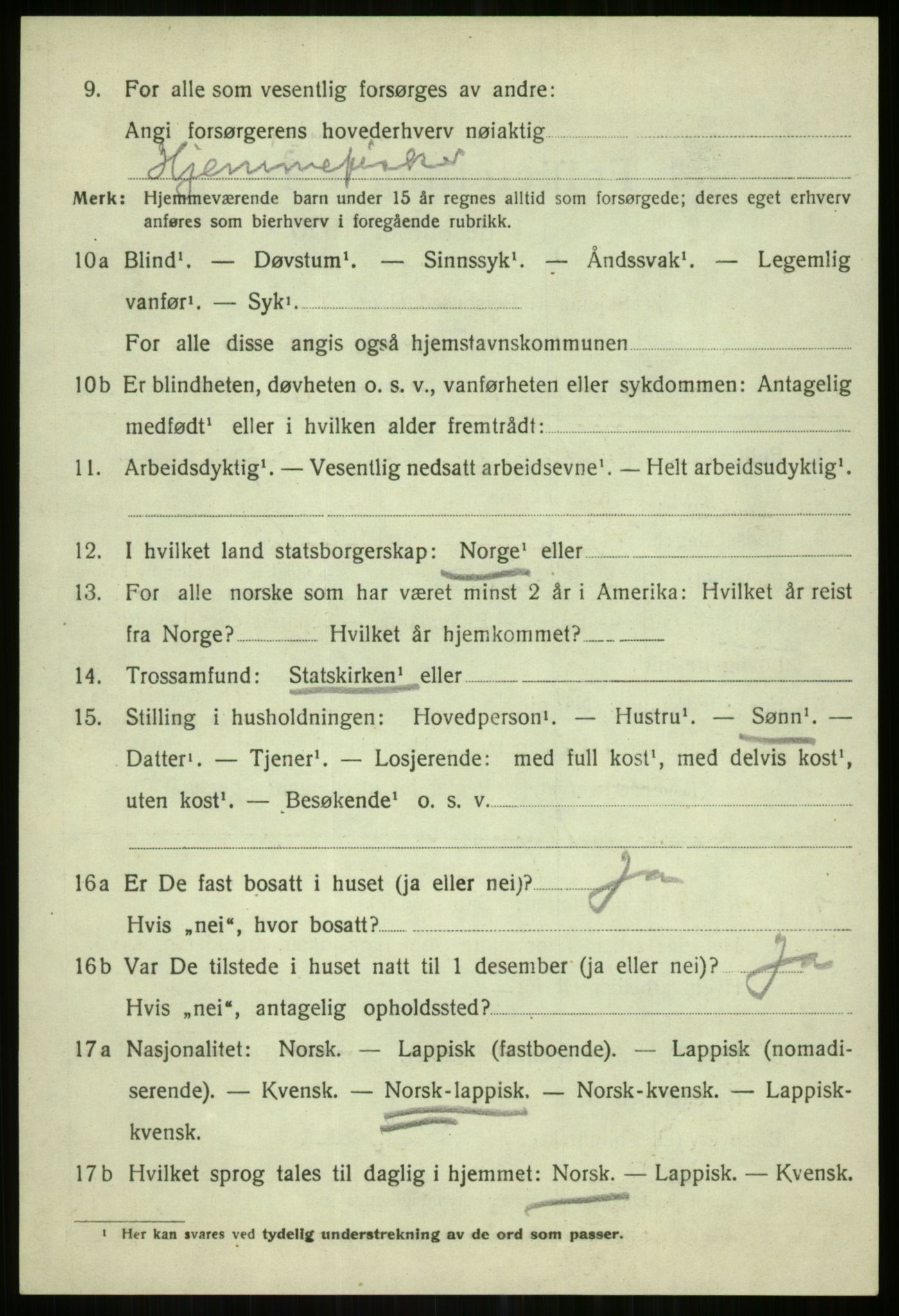 SATØ, 1920 census for Karlsøy, 1920, p. 1686